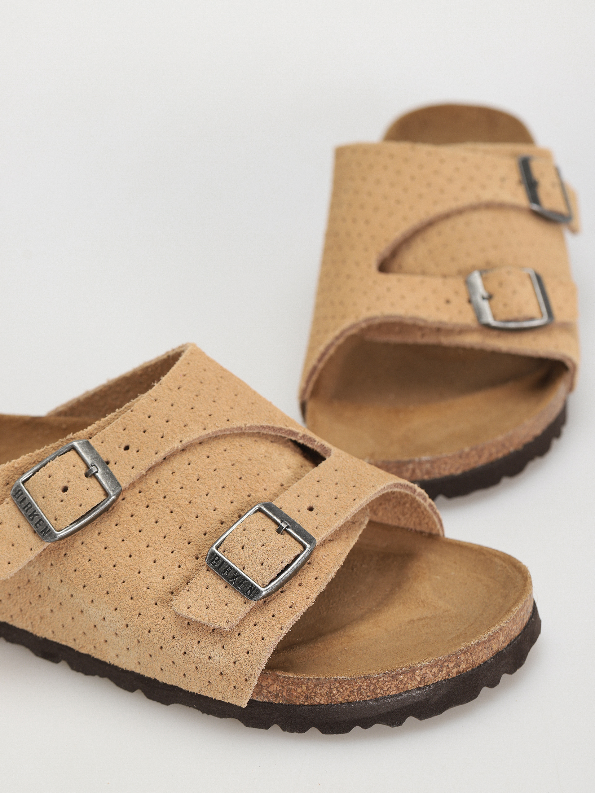 Birkenstock Zurich Suede Embossed Narrow Wmn Flip-flop papucsok (emboss dots new beige)