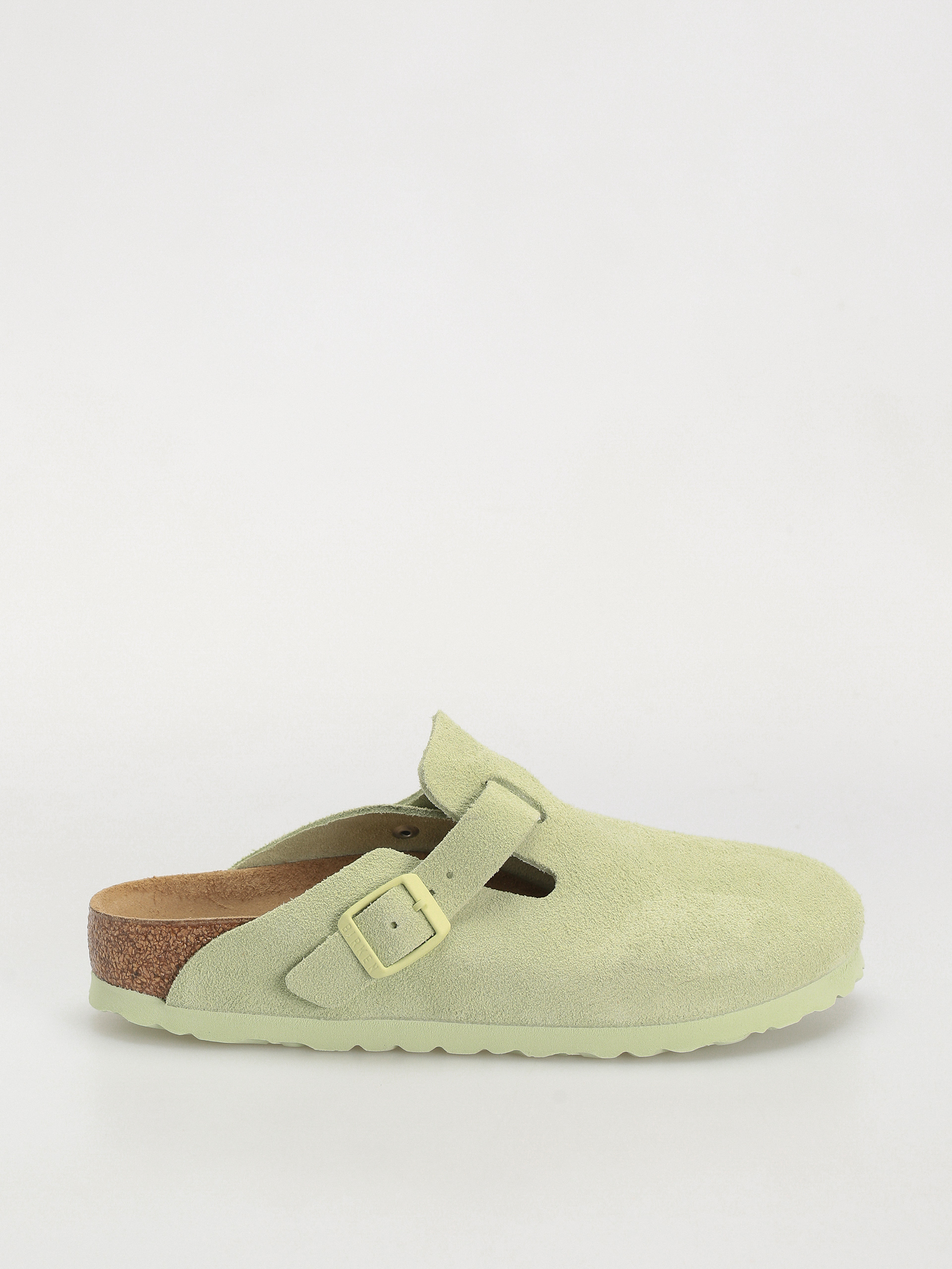 Birkenstock Boston Suede Leather Narrow Wmn Flip-flop papucsok (faded lime)