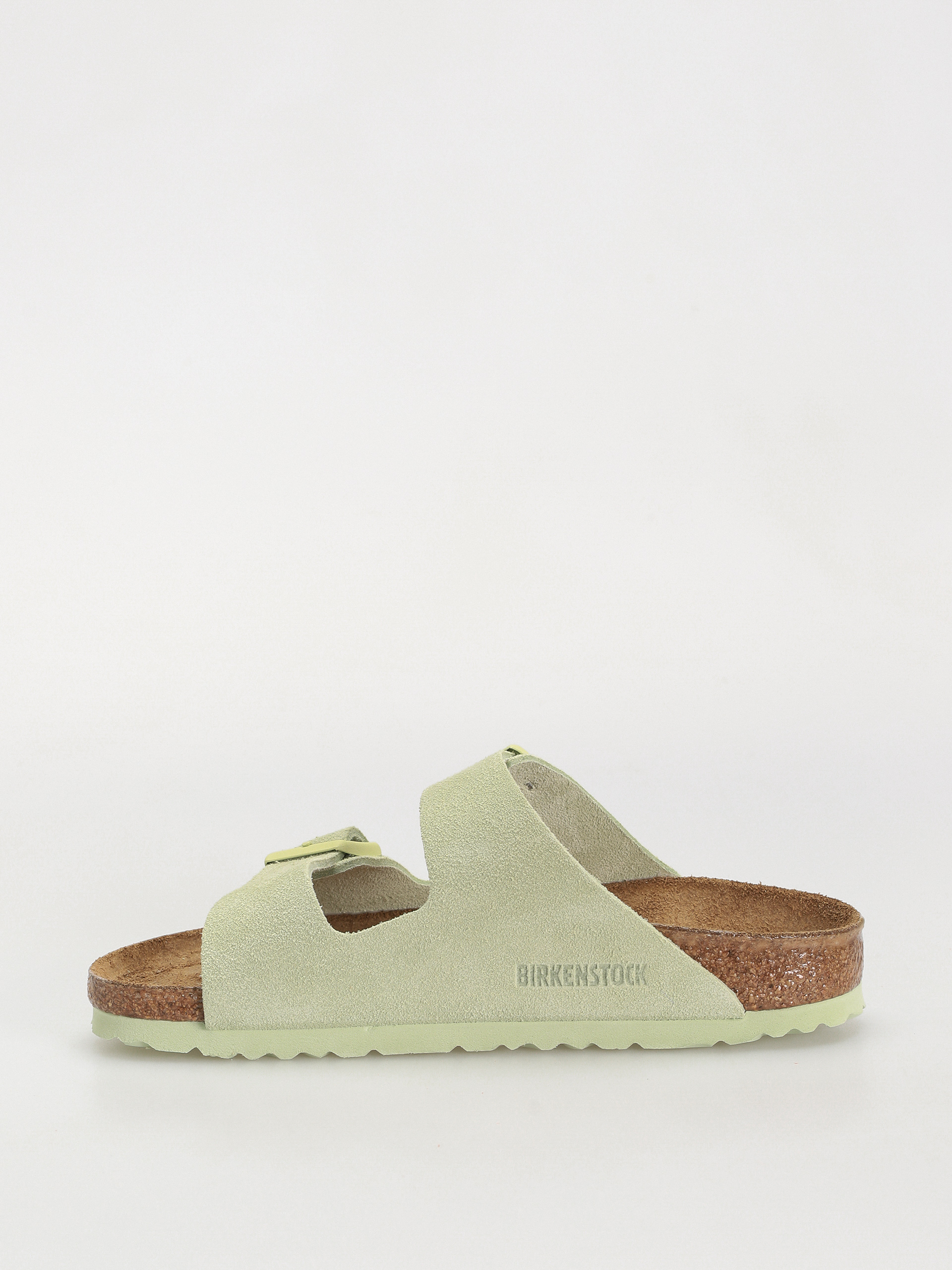 Birkenstock Arizona Suede Leather Narrow Wmn Flip-flop papucsok (faded lime)