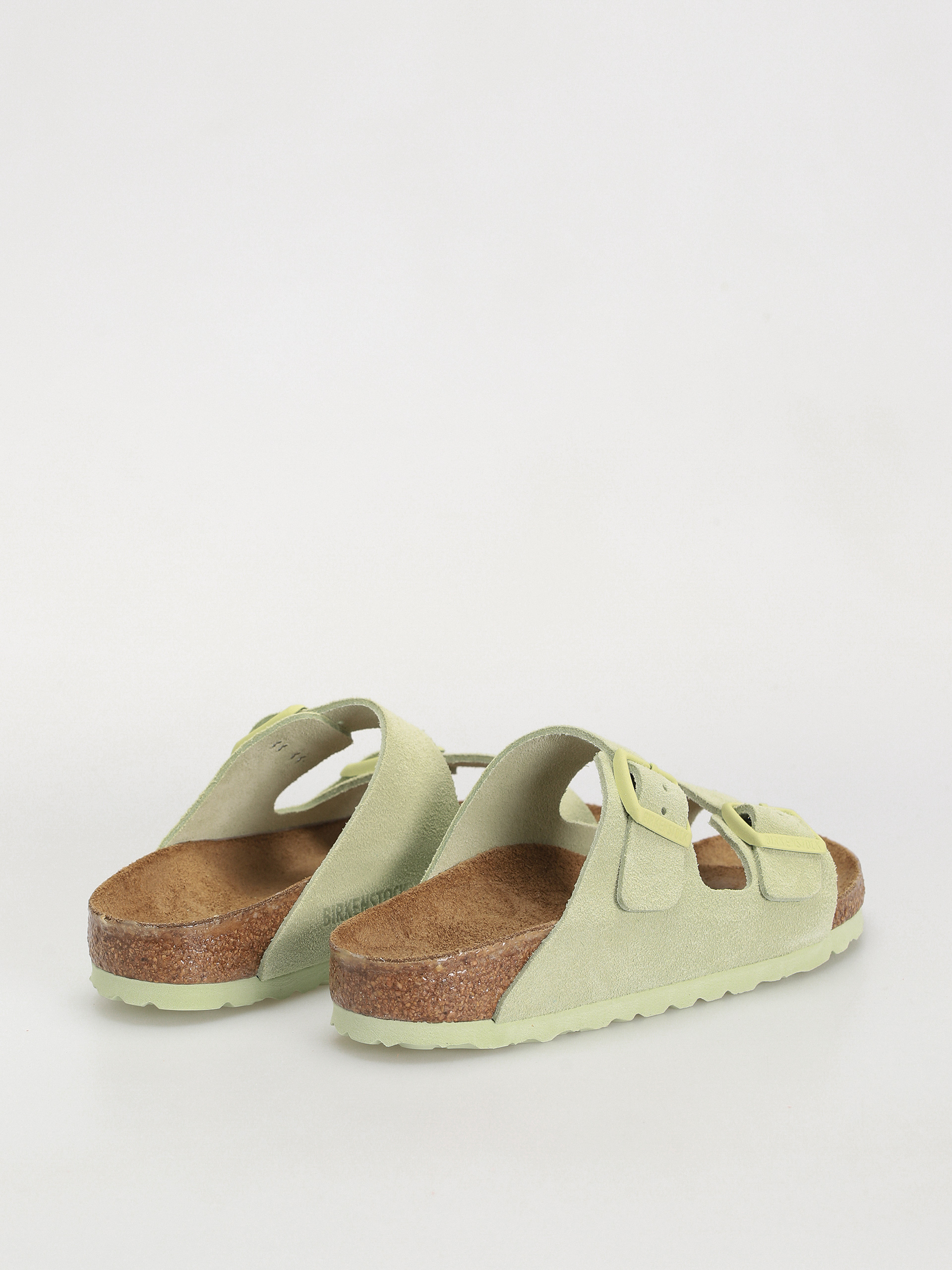 Birkenstock Arizona Suede Leather Narrow Wmn Flip-flop papucsok (faded lime)