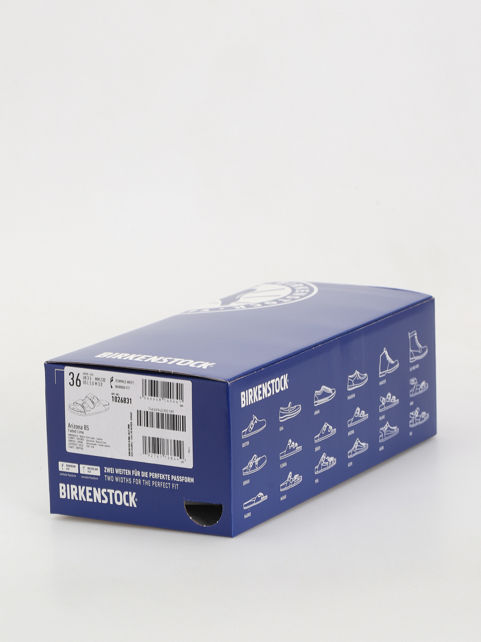 Birkenstock Arizona Suede Leather Narrow Wmn Flip-flop papucsok (faded lime)