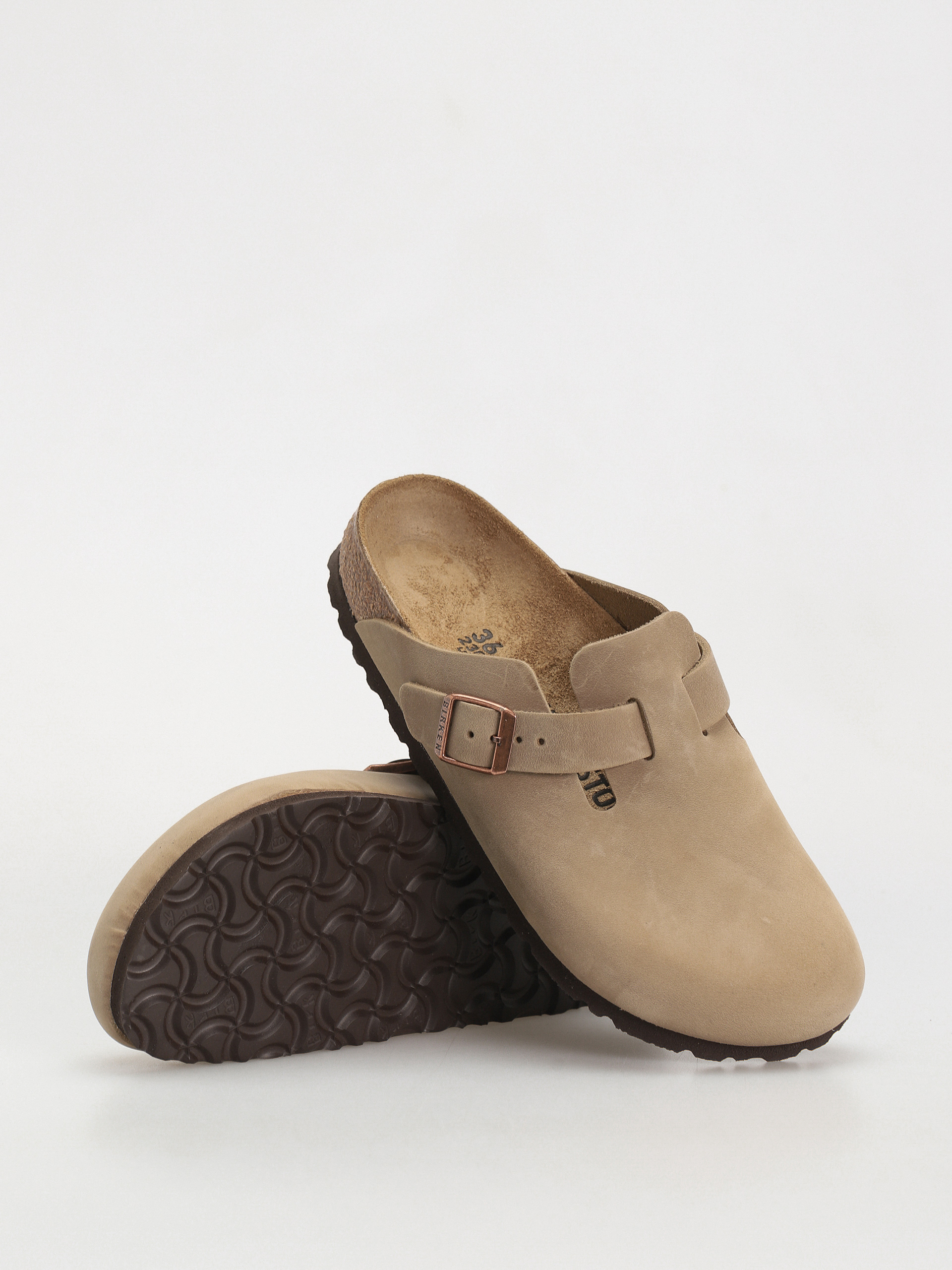 Birkenstock Boston Oiled Leather Narrow Wmn Flip-flop papucsok (tobacco brown)