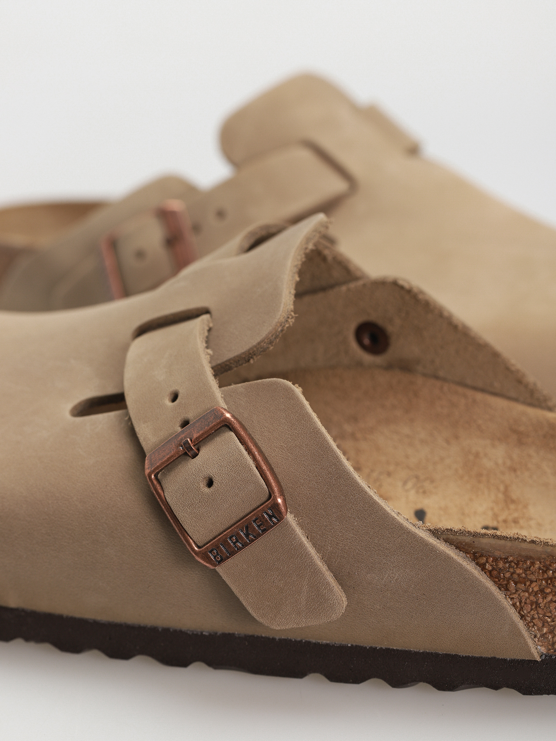 Birkenstock Boston Oiled Leather Narrow Wmn Flip-flop papucsok (tobacco brown)