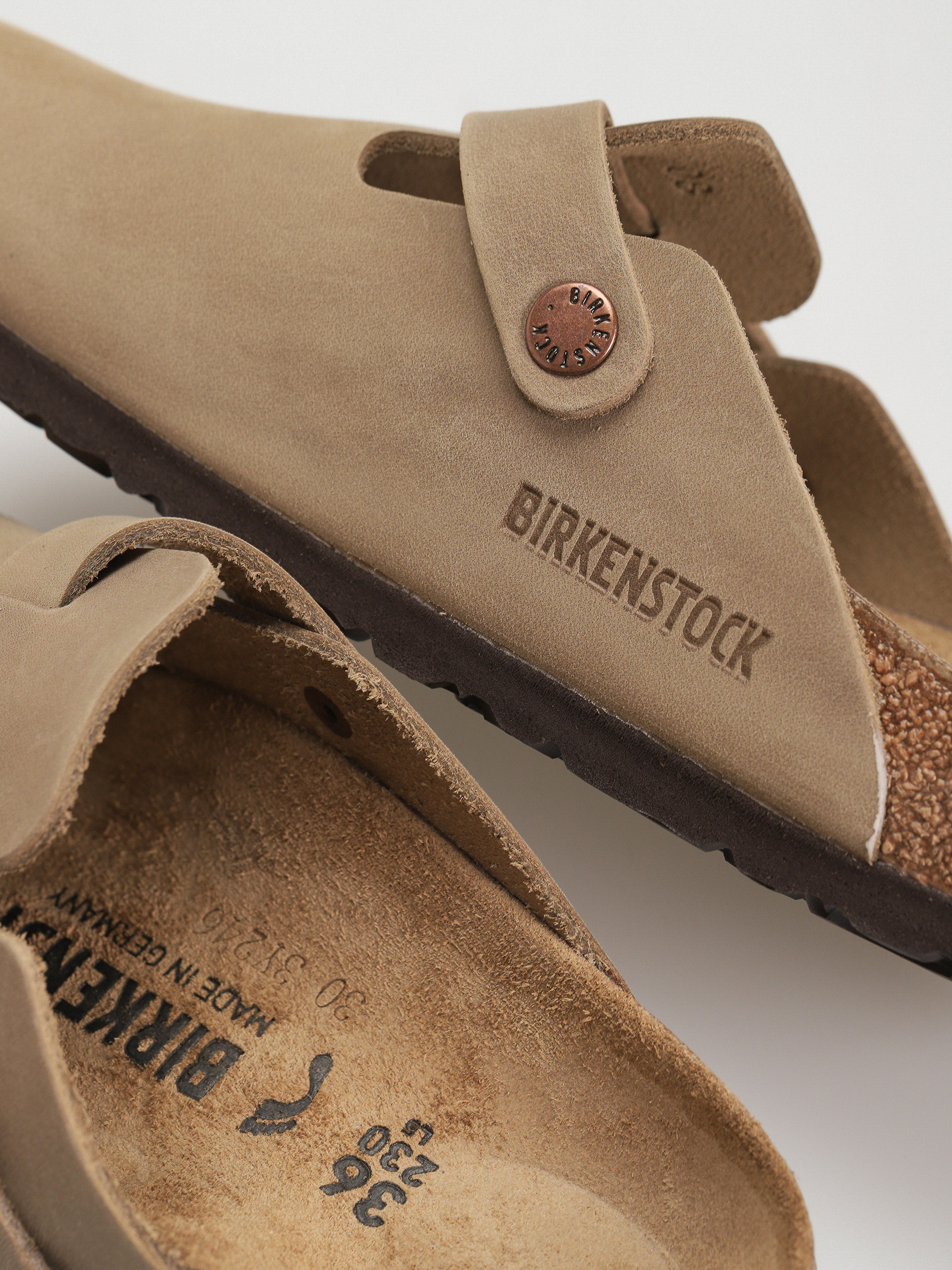 Birkenstock Boston Oiled Leather Narrow Wmn Flip-flop papucsok (tobacco brown)