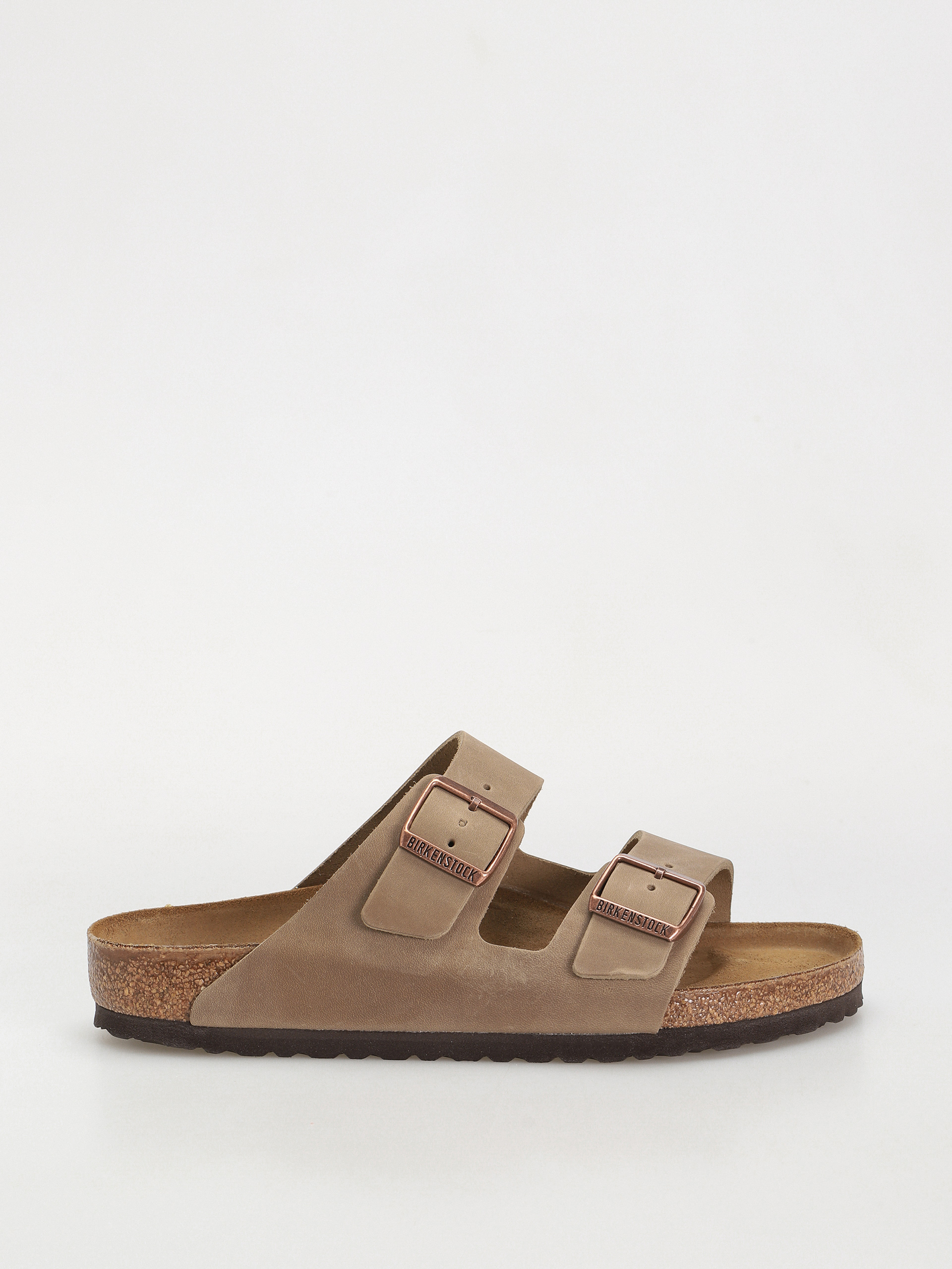 Birkenstock Arizona Oiled Leather Regular Flip-flop papucsok (tobacco brown)