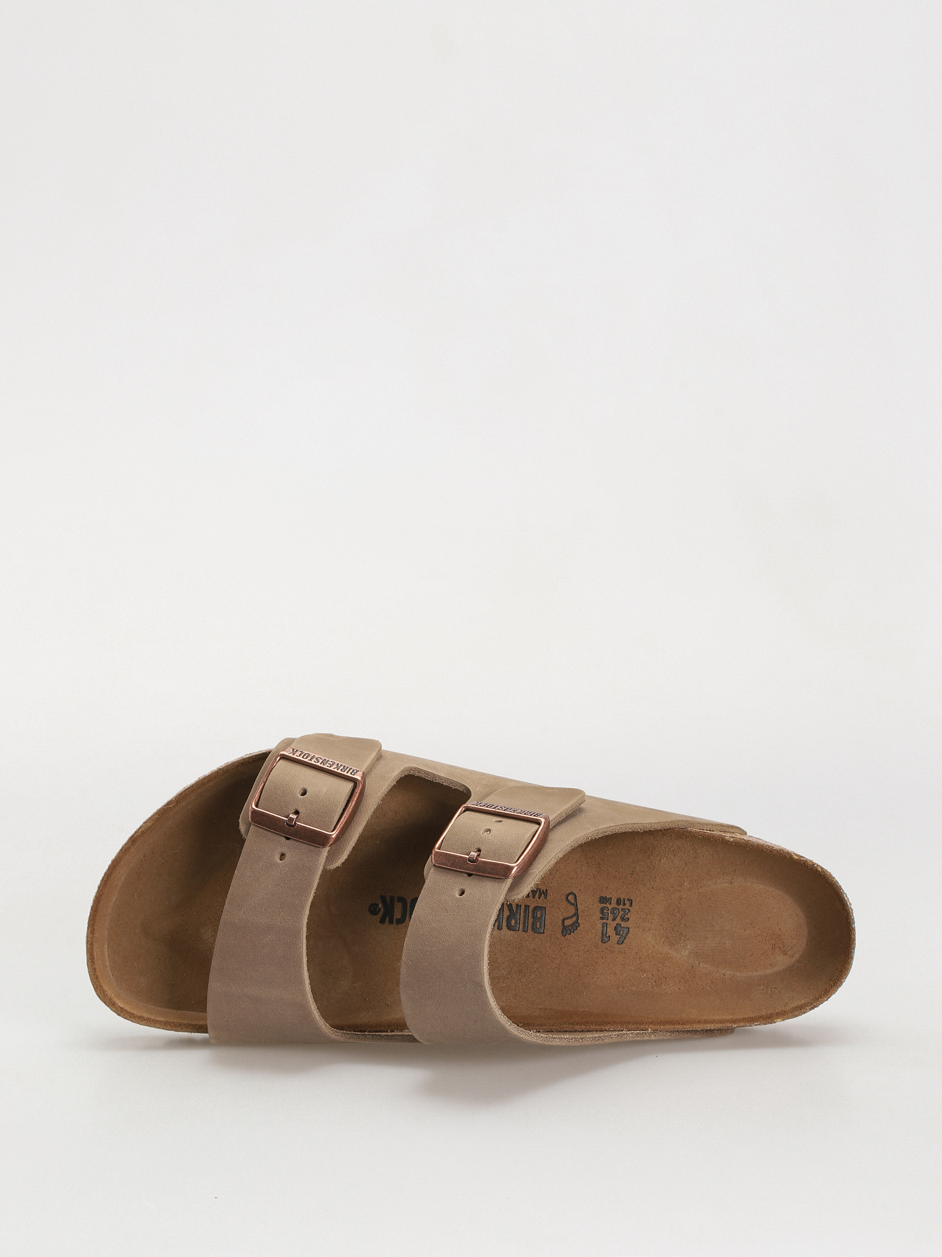 Birkenstock Arizona Oiled Leather Regular Flip-flop papucsok (tobacco brown)