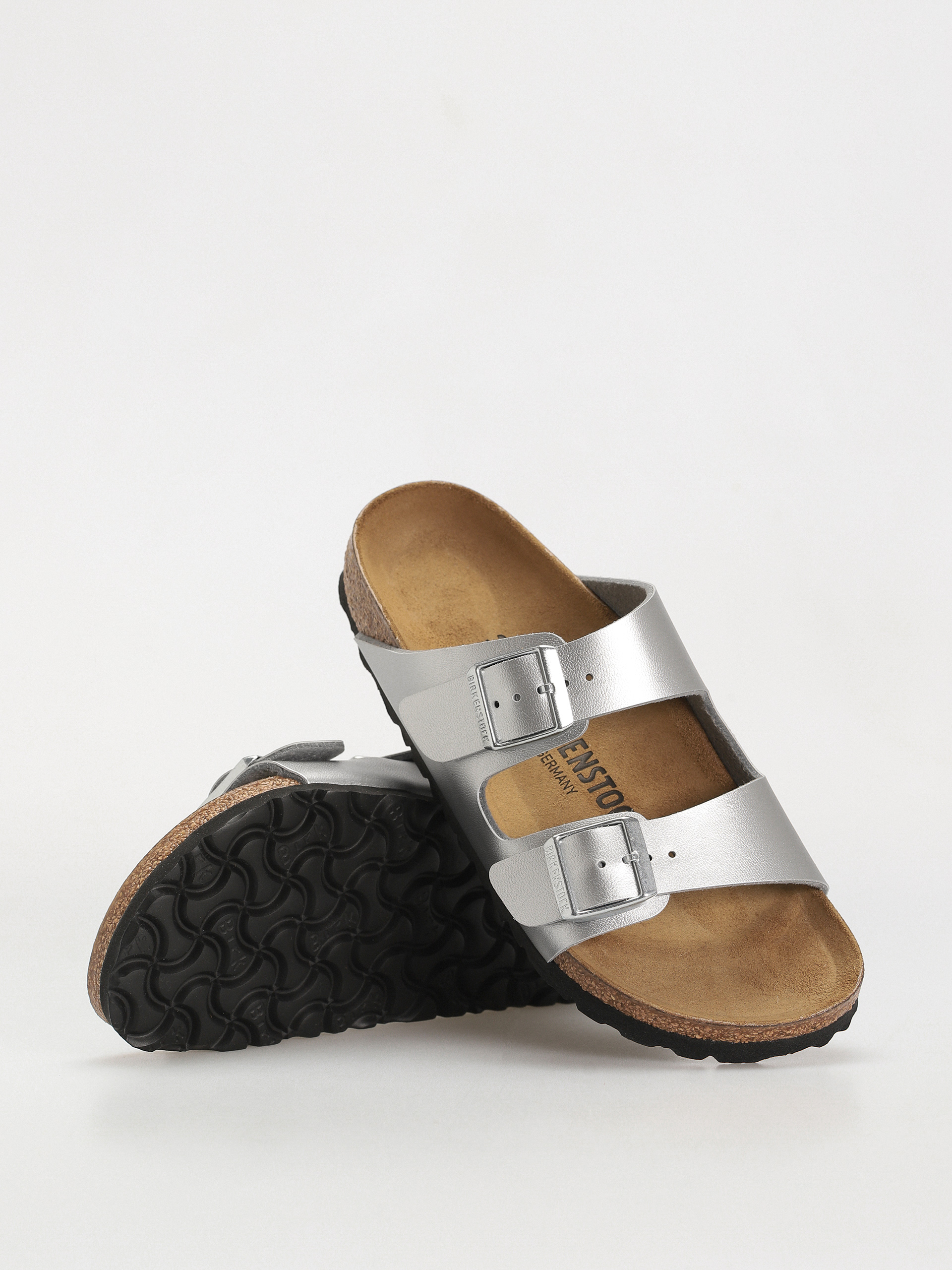 Birkenstock Arizona Birko Flor Narrow Wmn Flip-flop papucsok (silver)