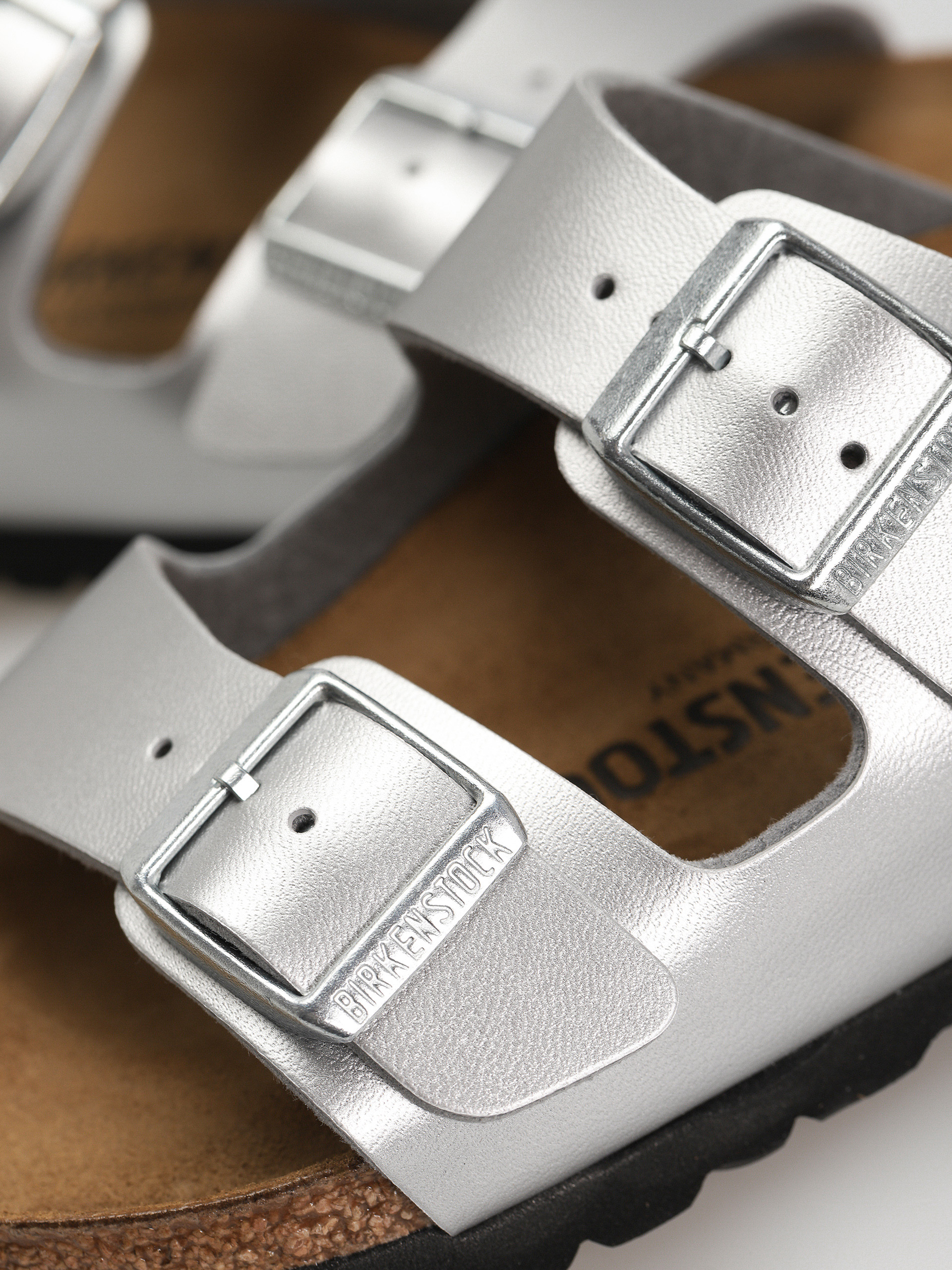 Birkenstock Arizona Birko Flor Narrow Wmn Flip-flop papucsok (silver)