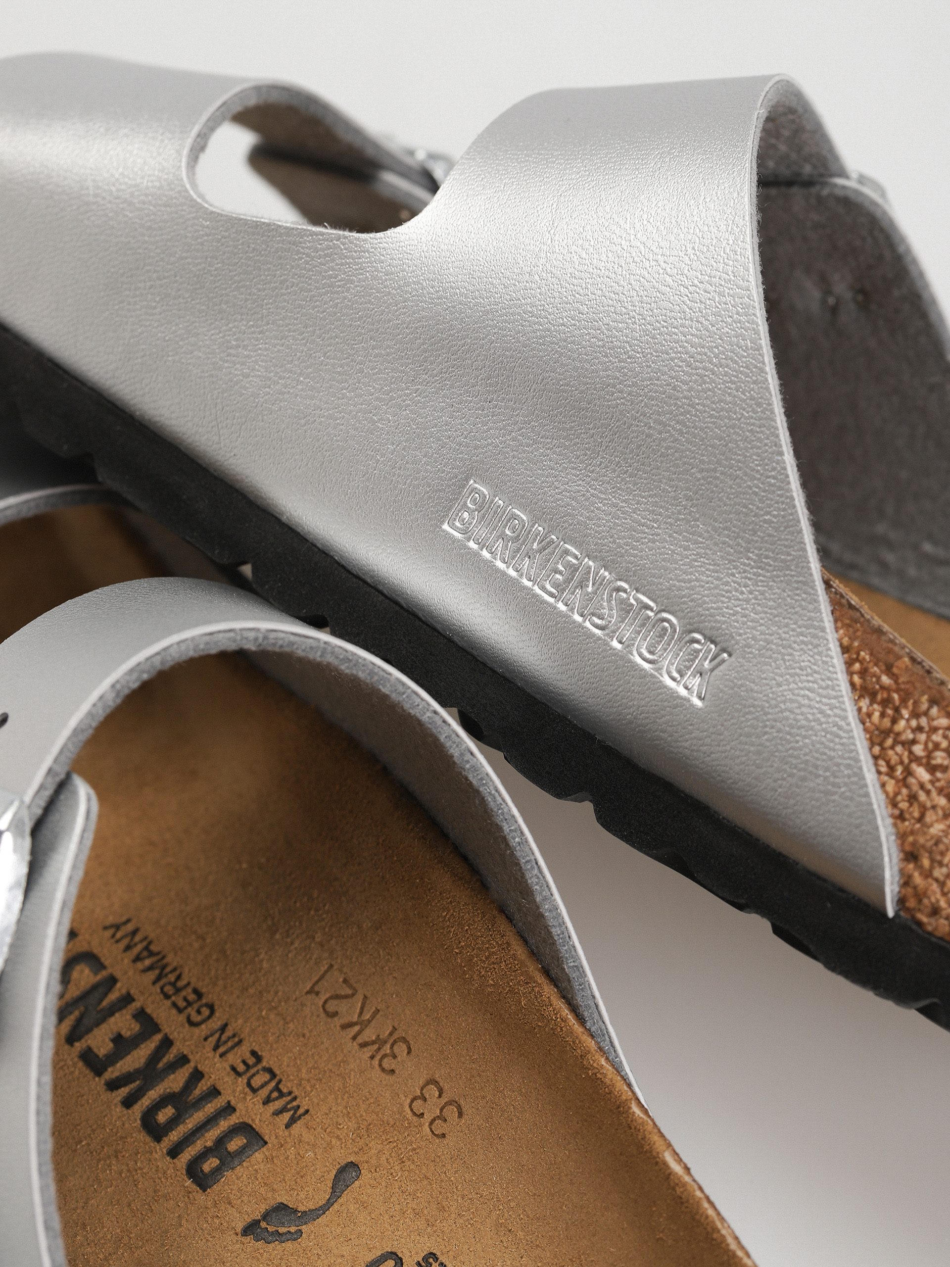 Birkenstock Arizona Birko Flor Narrow Wmn Flip-flop papucsok (silver)