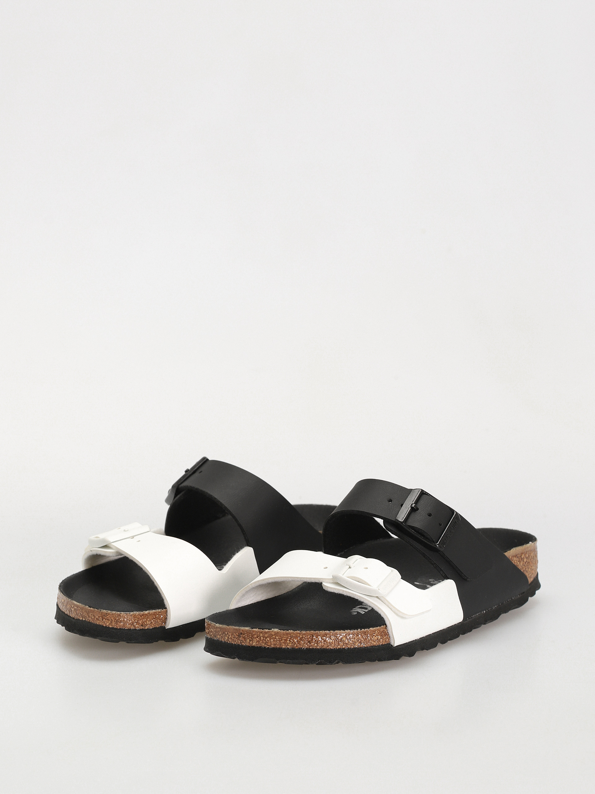 Birkenstock Arizona Birko Flor Narrow Wmn Flip-flop papucsok (black/white)