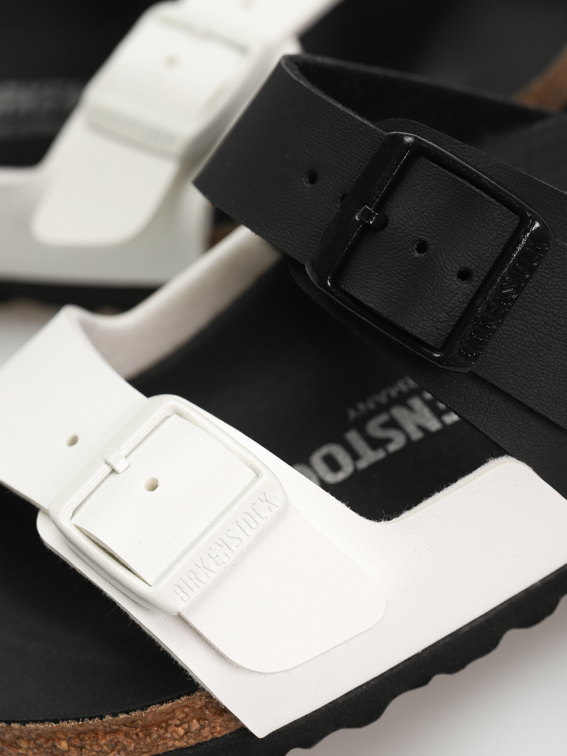 Birkenstock Arizona Birko Flor Narrow Wmn Flip-flop papucsok (black/white)