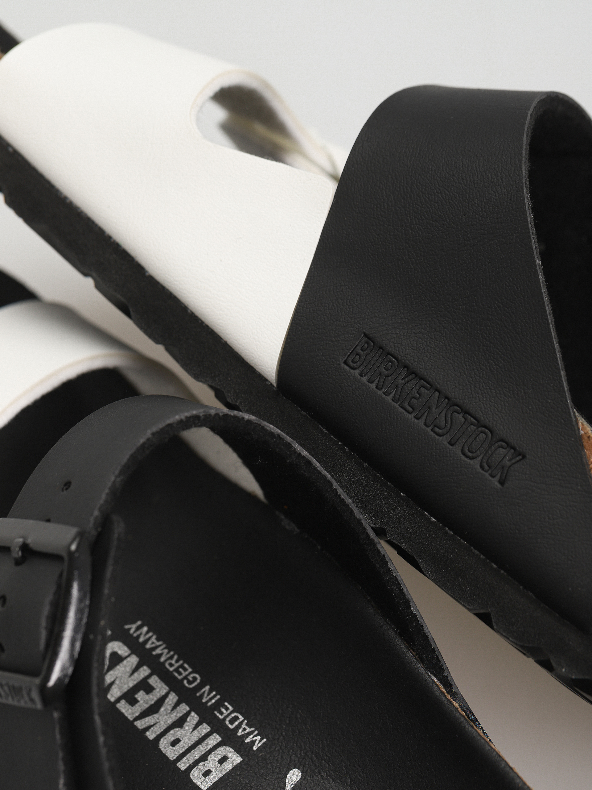 Birkenstock Arizona Birko Flor Narrow Wmn Flip-flop papucsok (black/white)