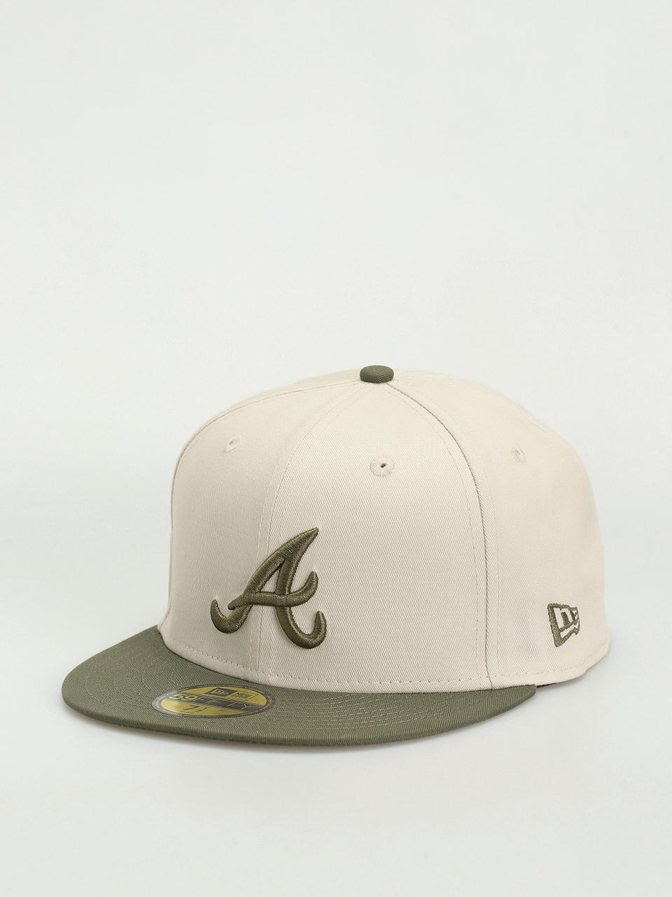 New Era White Crown 59Fifty Atlanta Braves Baseball sapka (khaki/white)