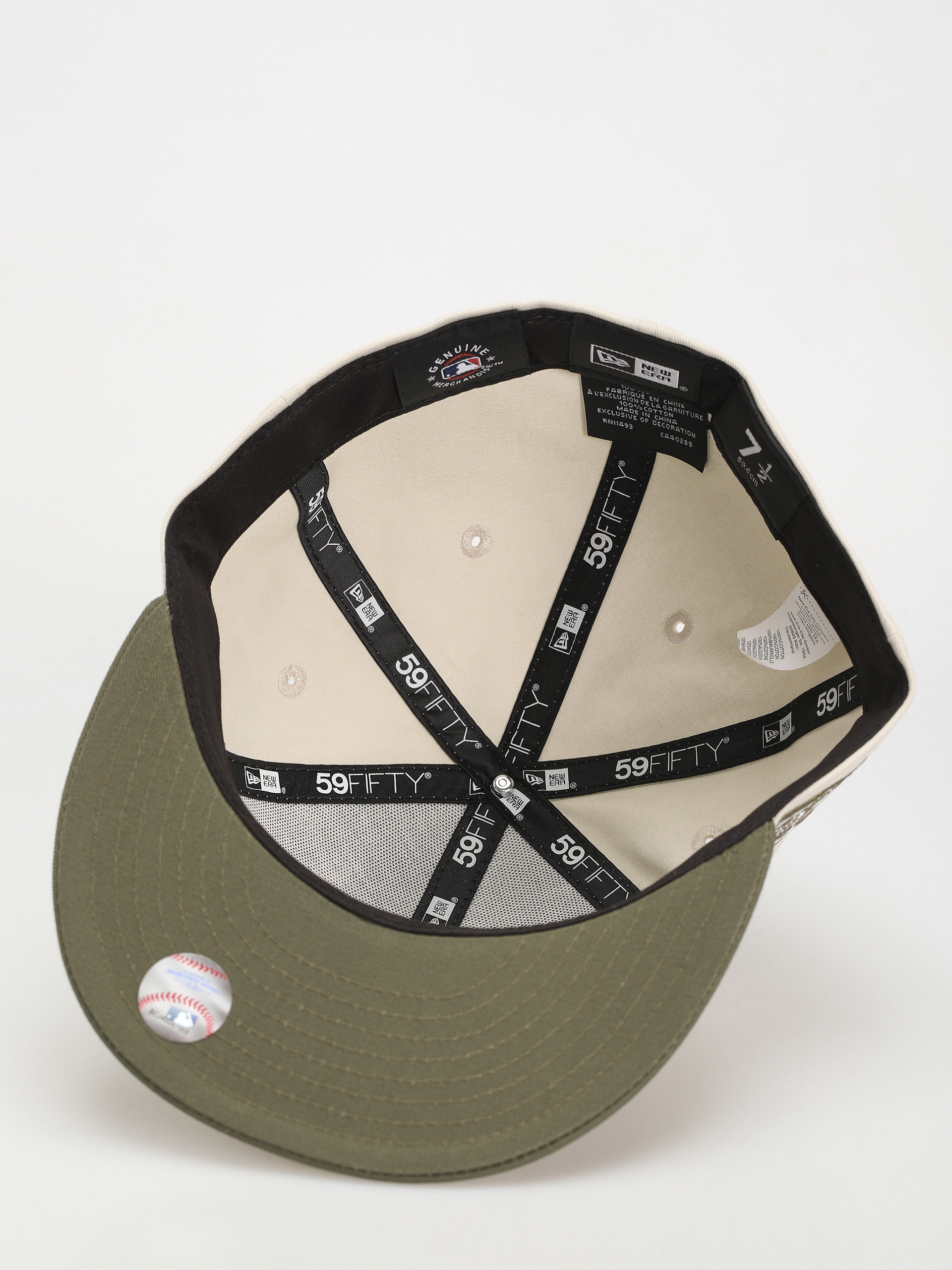 New Era White Crown 59Fifty Atlanta Braves Baseball sapka (khaki/white)