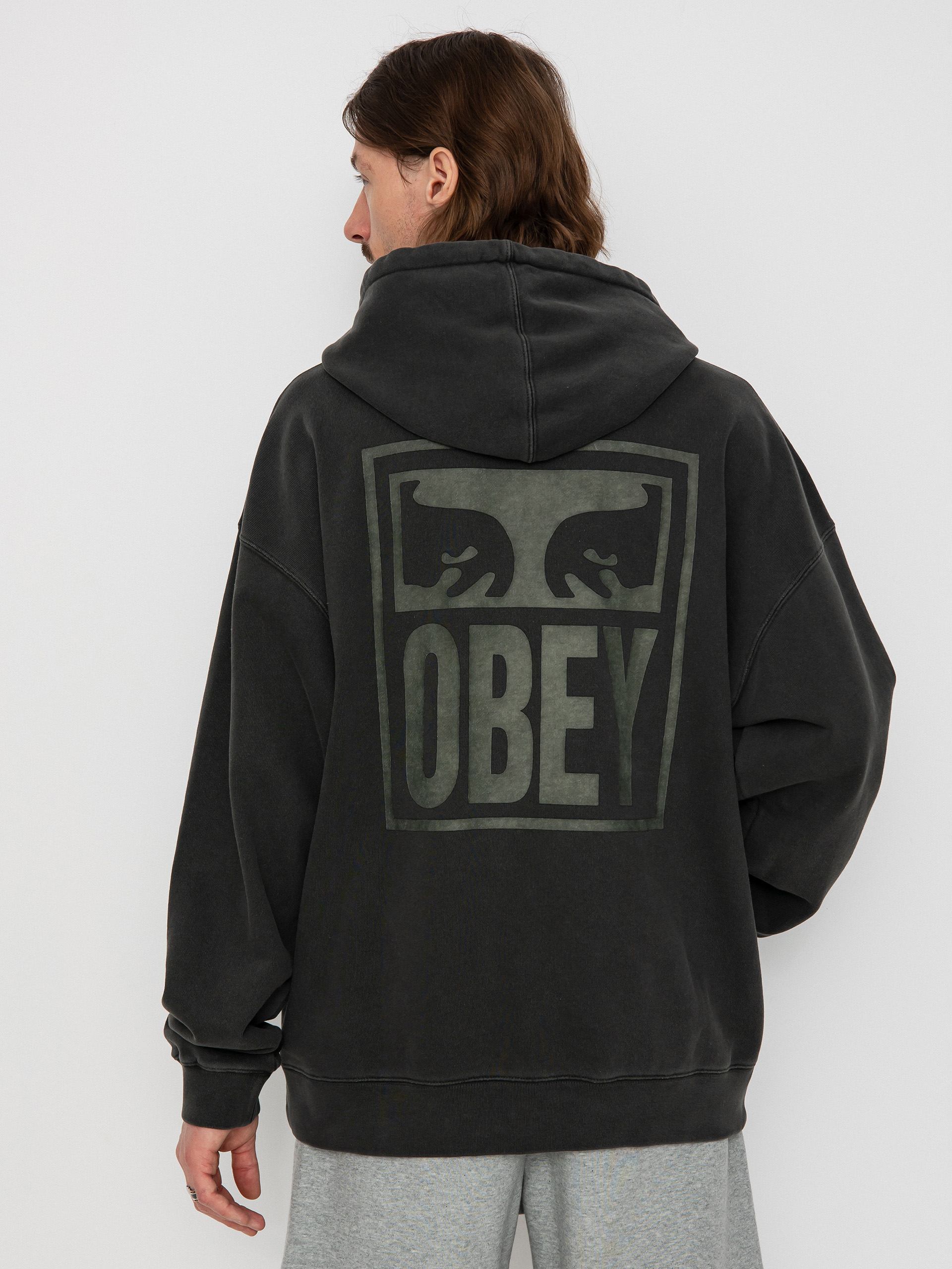 OBEY Pigment Obey Eyes Icon Extra HD Kapucnis pulóver (pigment pirate black)