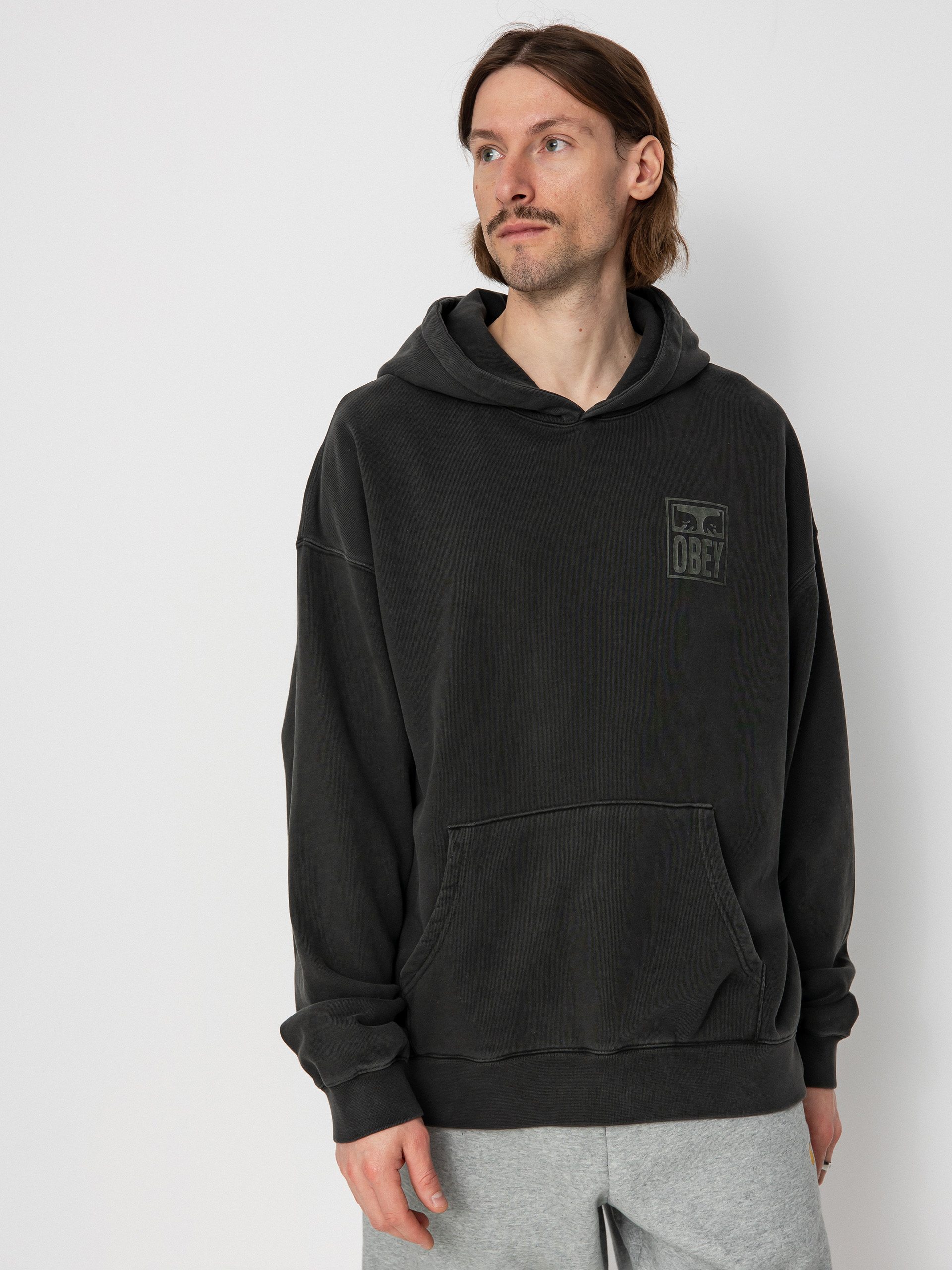 OBEY Pigment Obey Eyes Icon Extra HD Kapucnis pulóver (pigment pirate black)