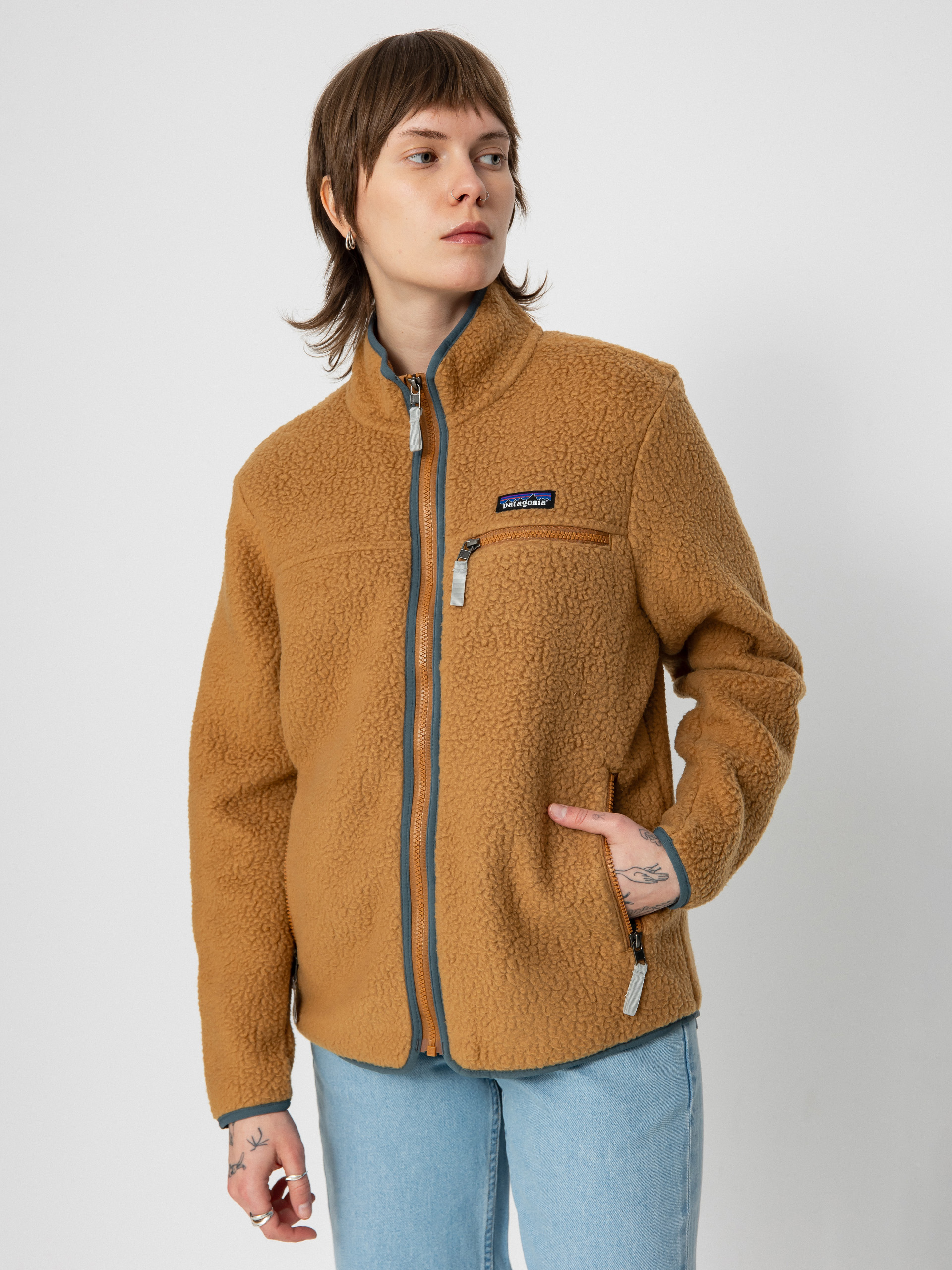Patagonia Retro Pile Wmn Dzseki (nest brown nouveau green)