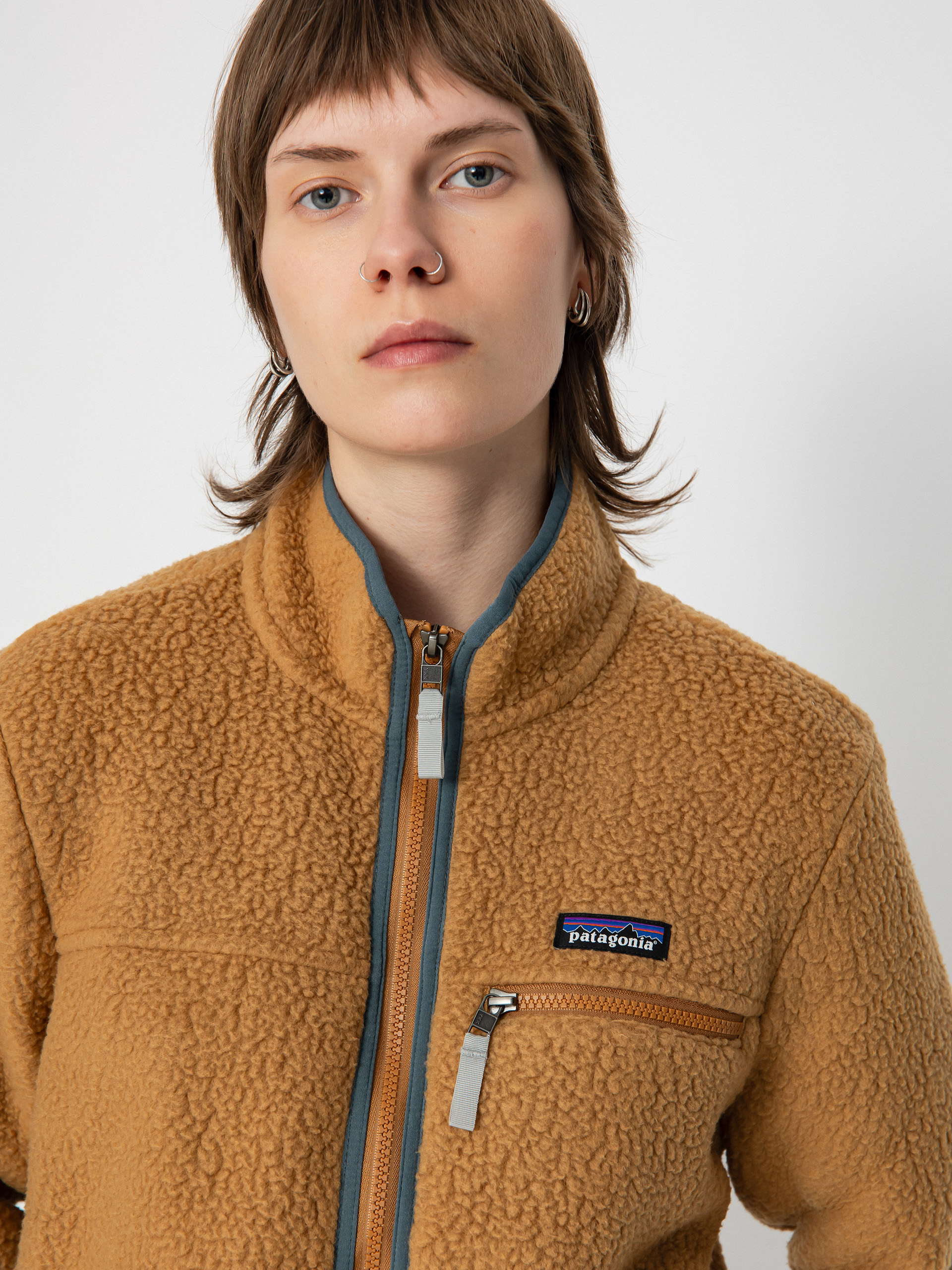 Patagonia Retro Pile Wmn Dzseki (nest brown nouveau green)