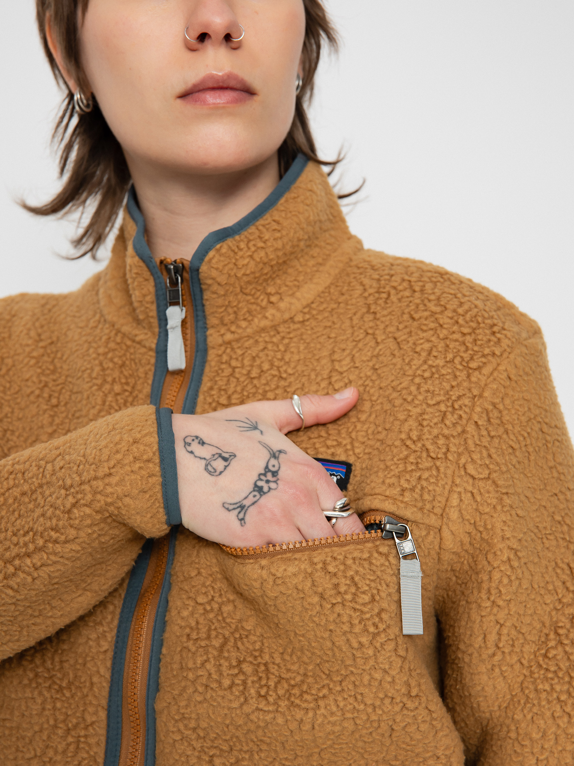 Patagonia Retro Pile Wmn Dzseki (nest brown nouveau green)