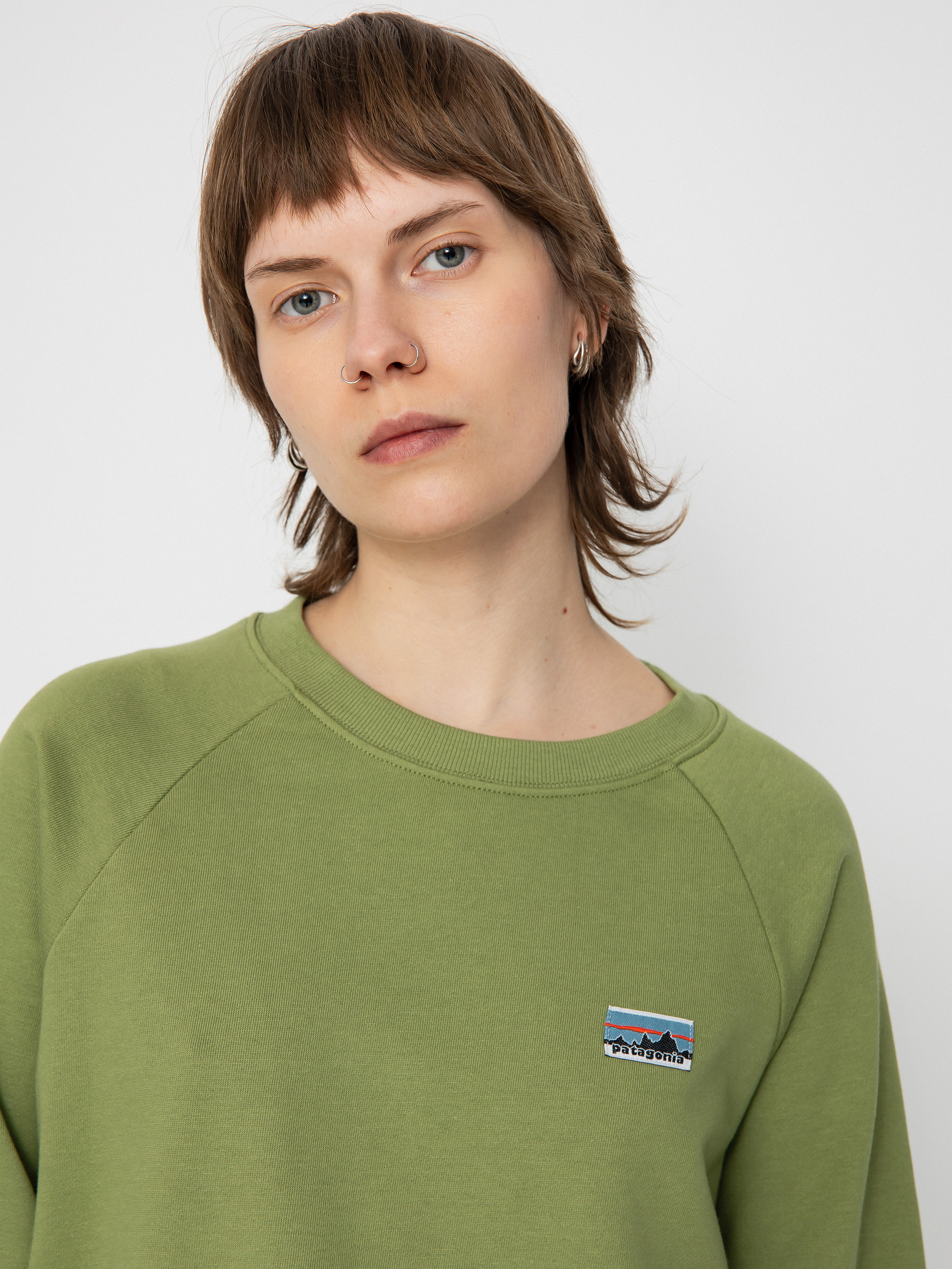 Patagonia Regenerative Organic Certified Cotton Essential Wmn Pulóver (buckhorn green)