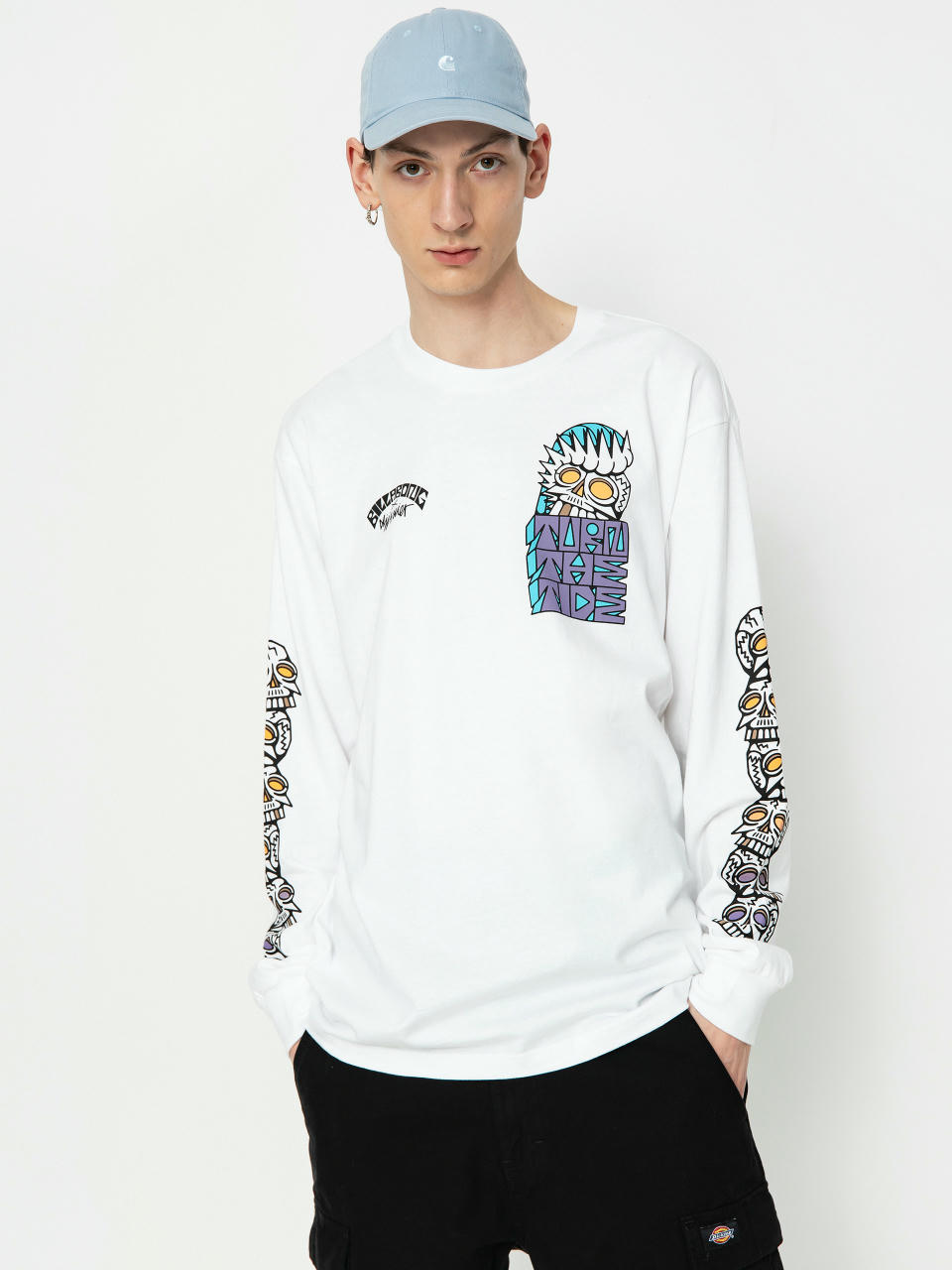 Billabong Skulls Og Hosszú ujjú felső (white)