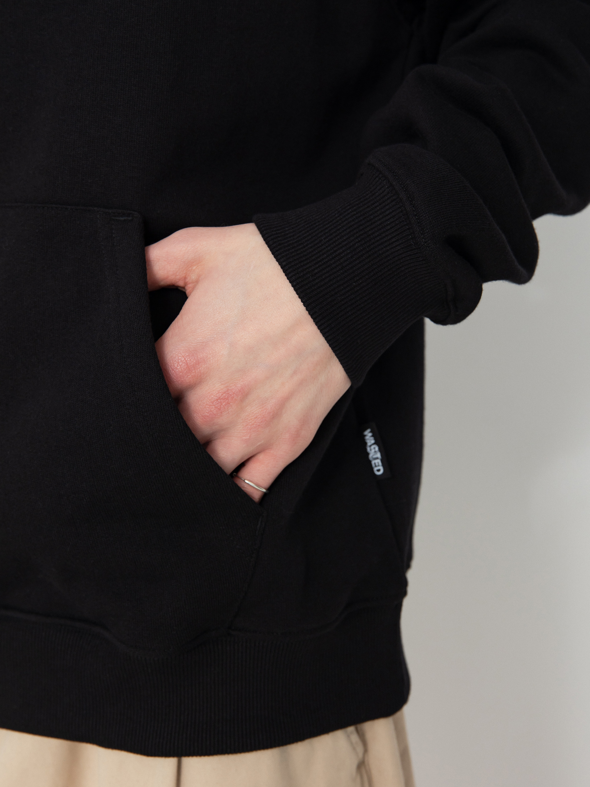 Kapucnis pulóver Wasted Paris Creep HD (black)