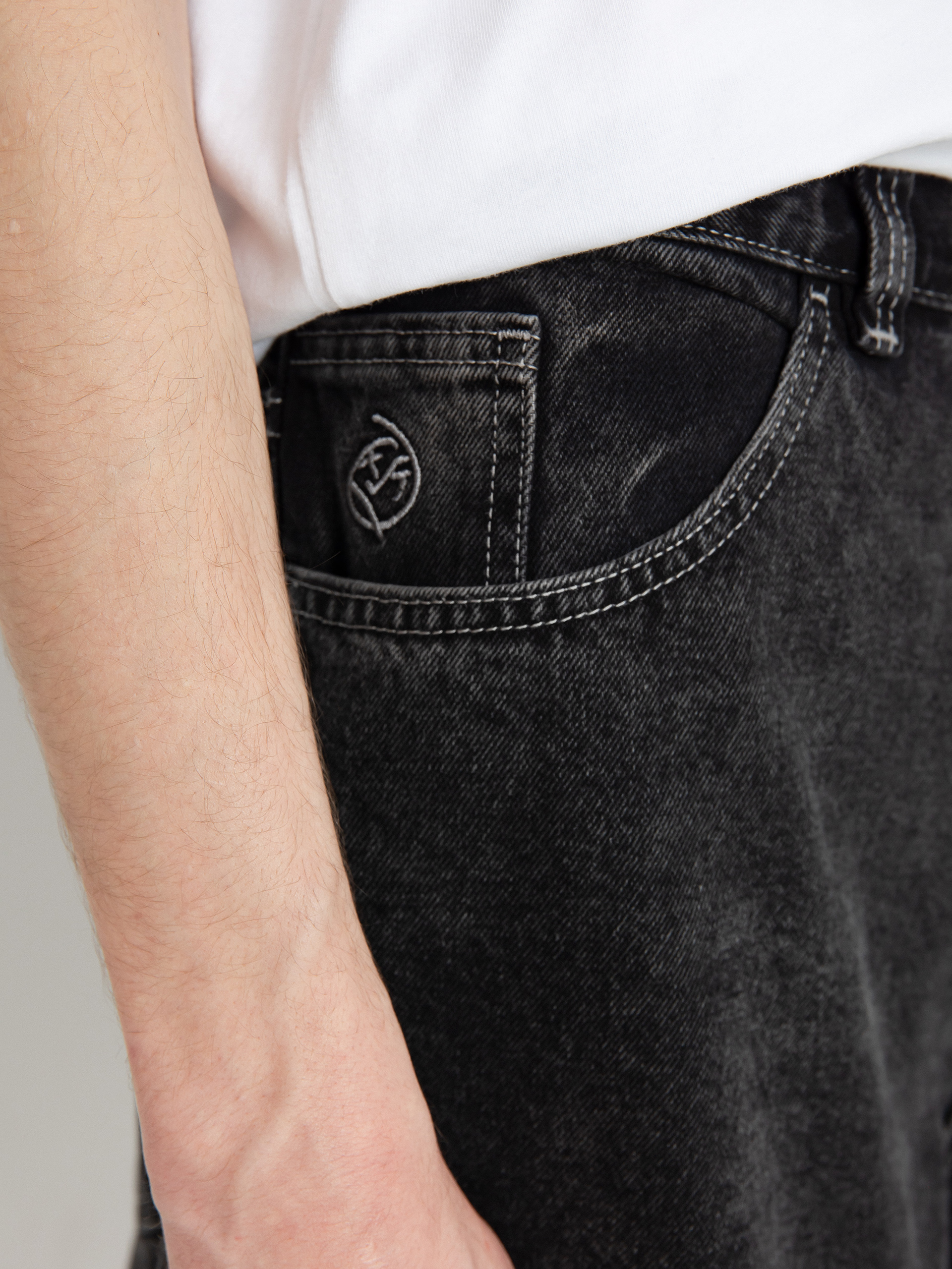 Rövidnadrág Polar Skate Big Boy (silver black)