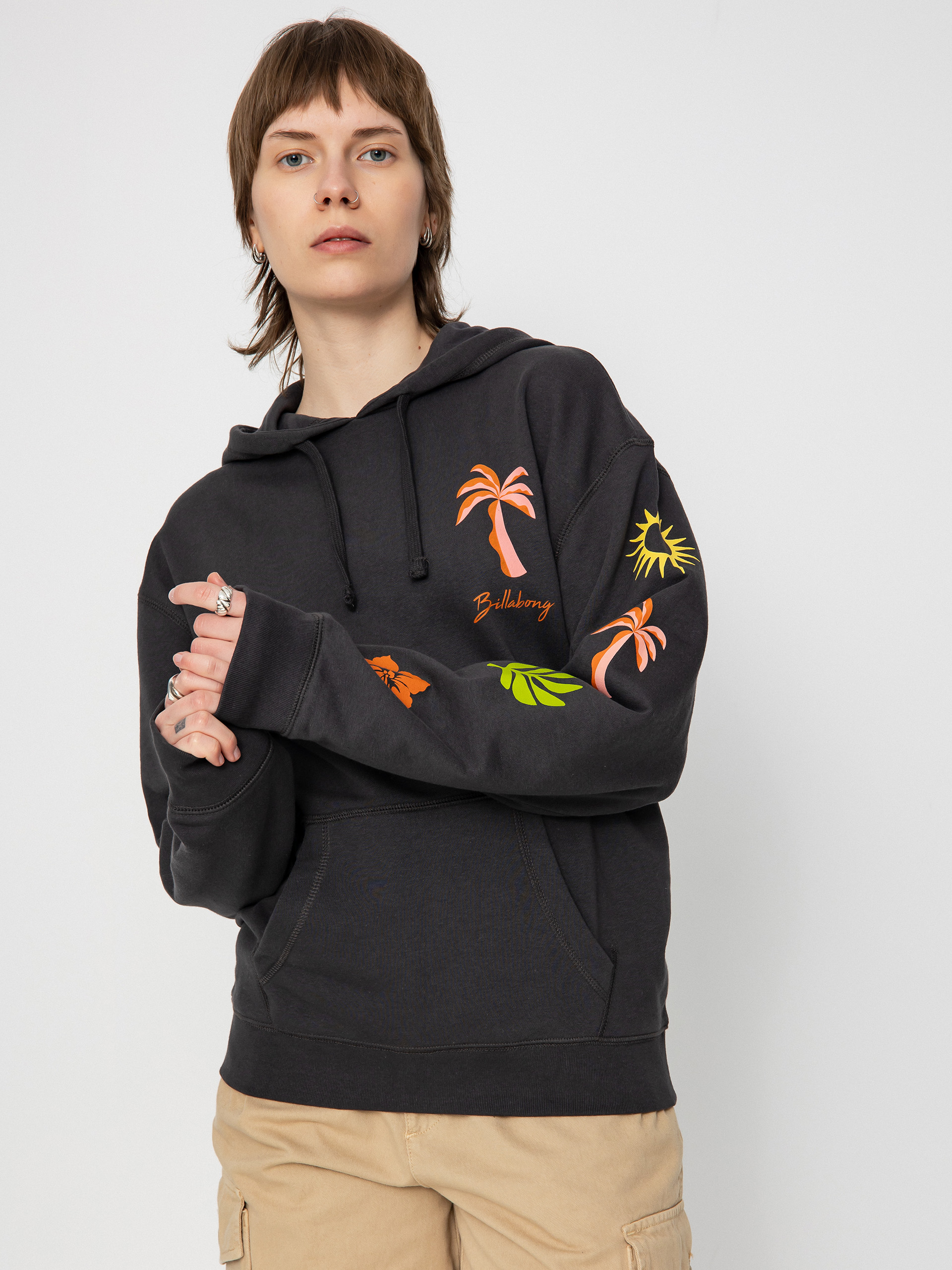 Billabong Best Coast HD Wmn Kapucnis pulóver (off black)