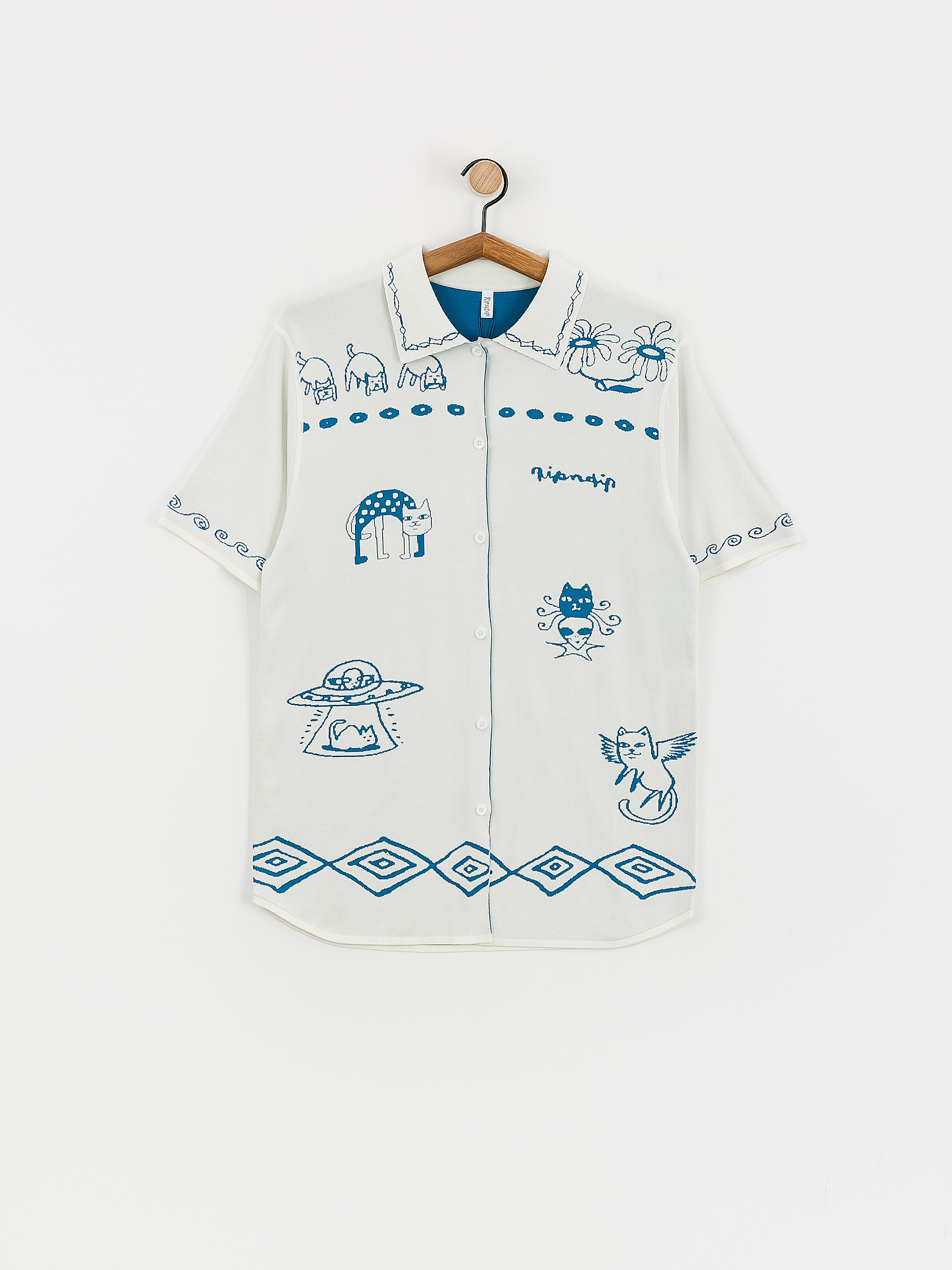 Ing RipNDip Blonded Knitted Button (off white)