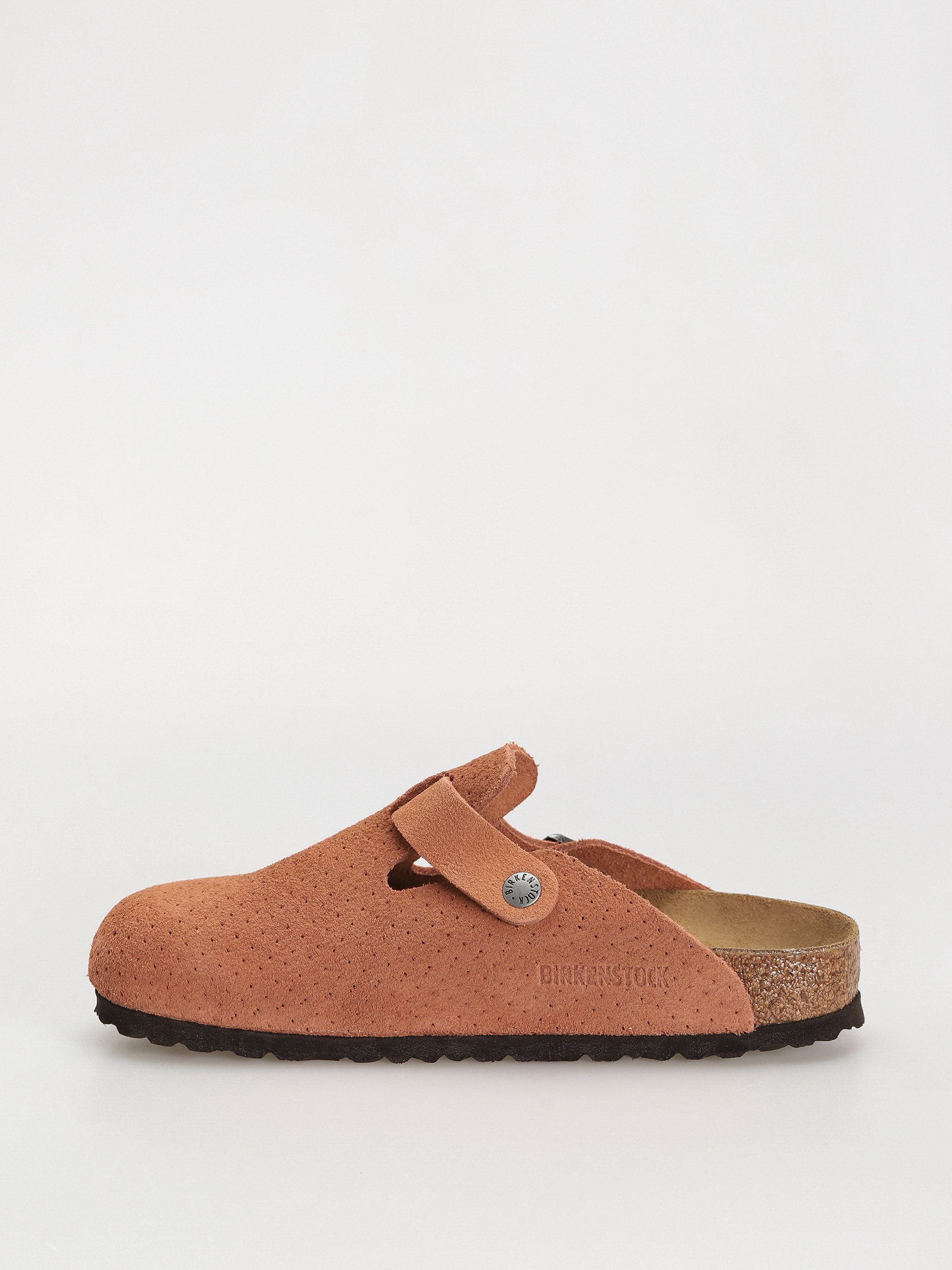 Birkenstock Boston Suede Embossed Narrow Wmn Flip-flop papucsok (emboss dots burnt orange)