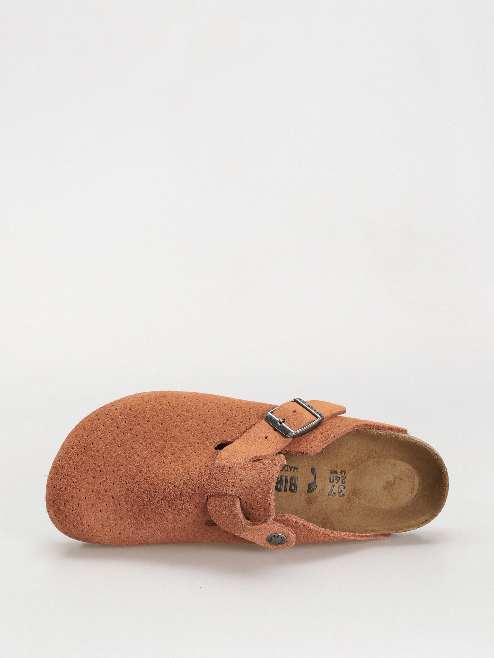 Birkenstock Boston Suede Embossed Narrow Wmn Flip-flop papucsok (emboss dots burnt orange)