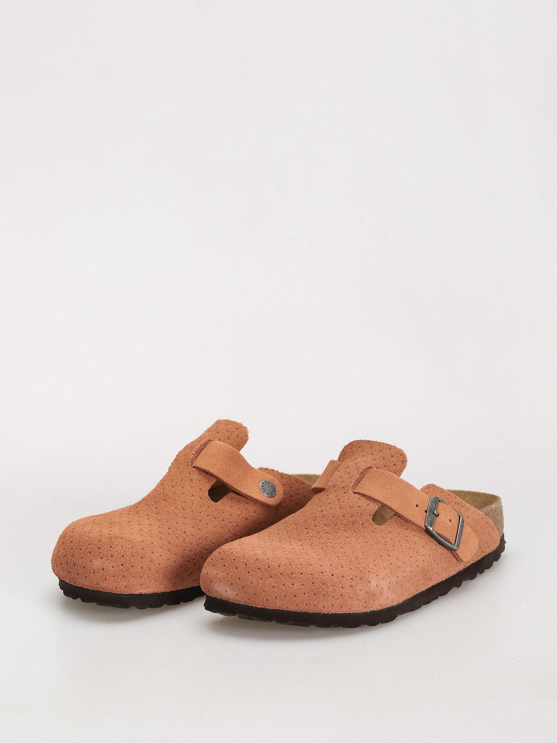 Birkenstock Boston Suede Embossed Narrow Wmn Flip-flop papucsok (emboss dots burnt orange)
