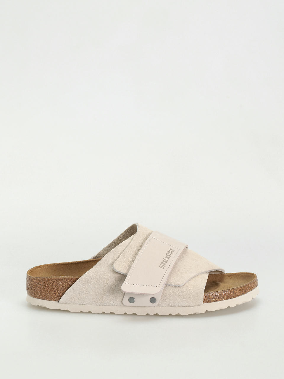 Birkenstock Kyoto Nubuck Suede Leather Narrow Wmn Flip-flop papucsok (antique white)