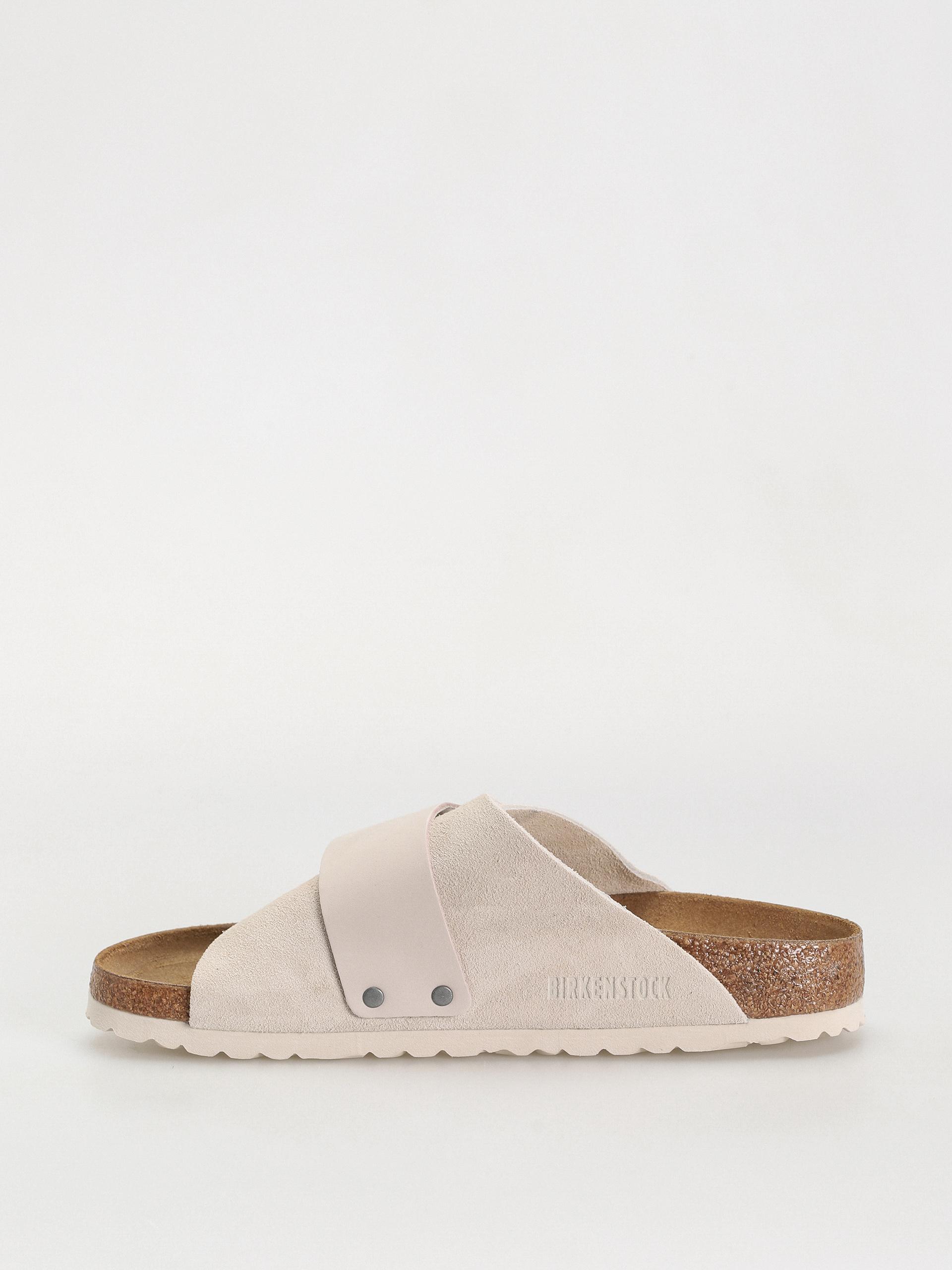 Birkenstock Kyoto Nubuck Suede Leather Narrow Wmn Flip-flop papucsok (antique white)