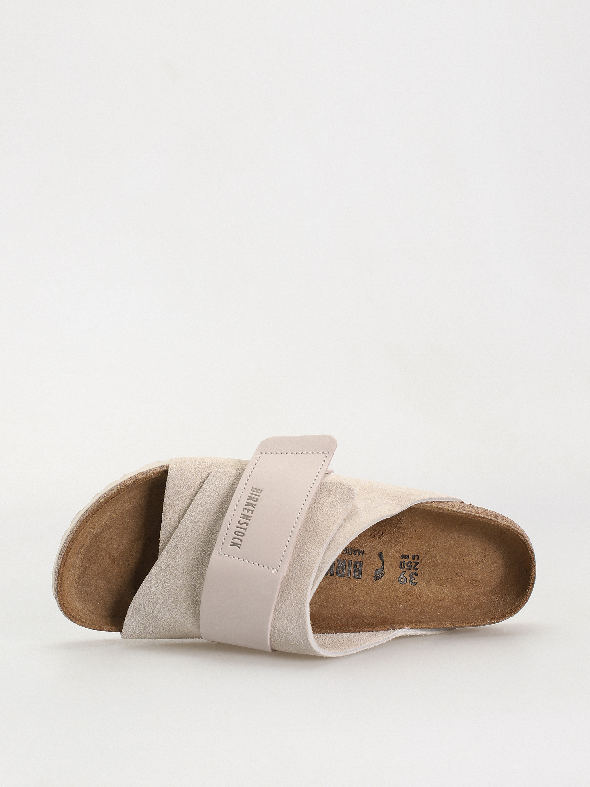Birkenstock Kyoto Nubuck Suede Leather Narrow Wmn Flip-flop papucsok (antique white)