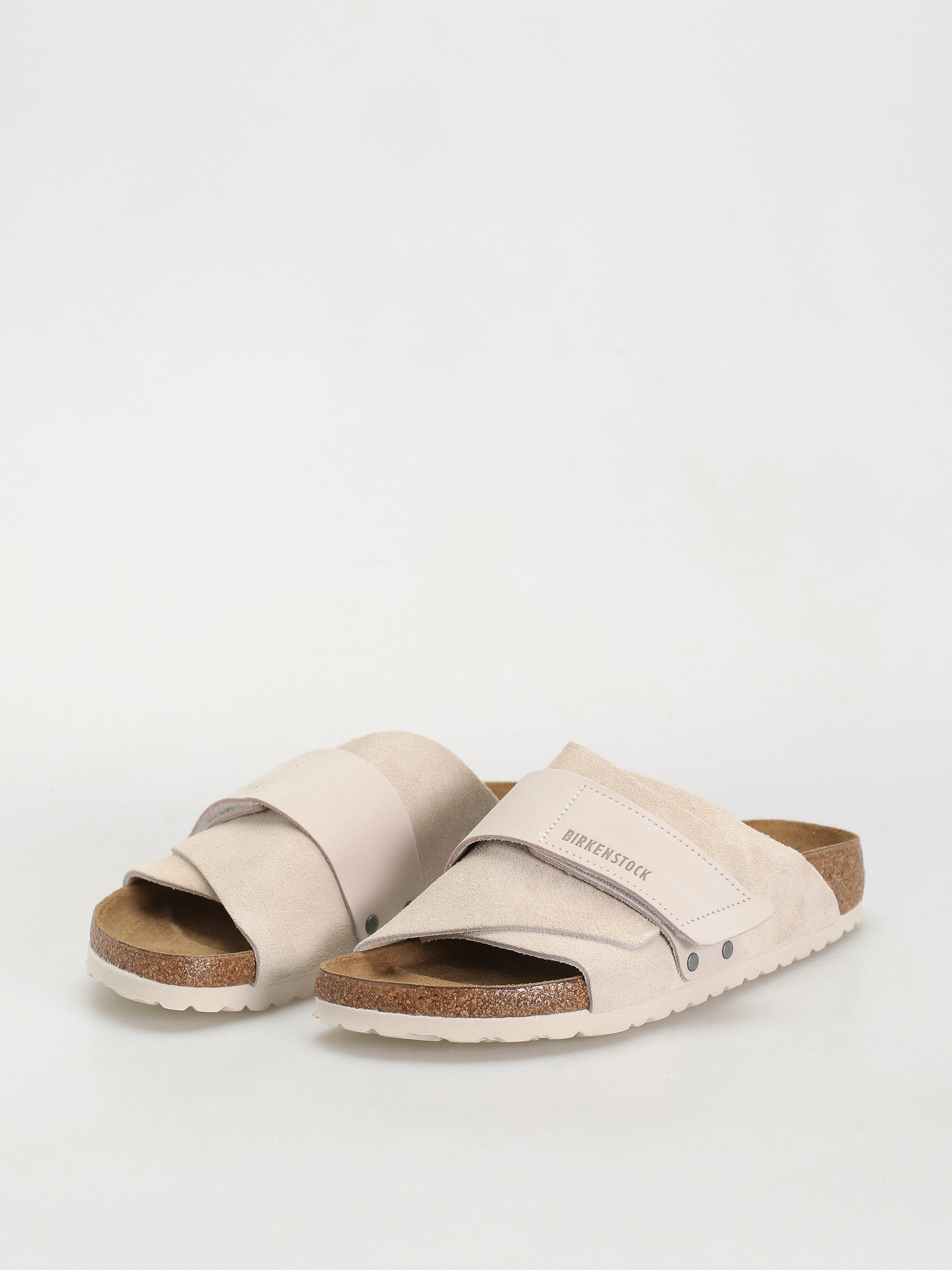 Birkenstock Kyoto Nubuck Suede Leather Narrow Wmn Flip-flop papucsok (antique white)