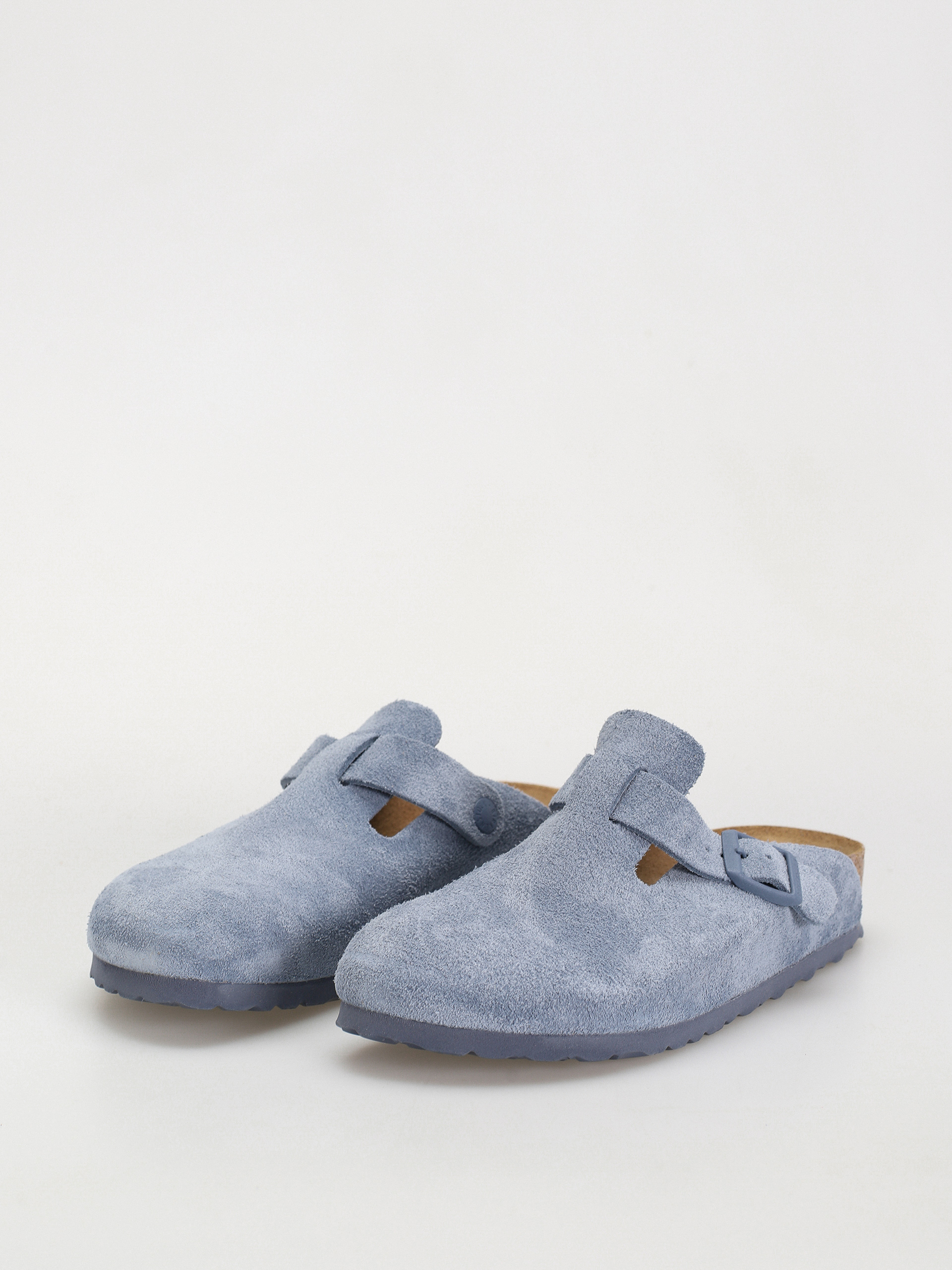Birkenstock Boston Suede Leather Narrow Wmn Flip-flop papucsok (elemental blue)