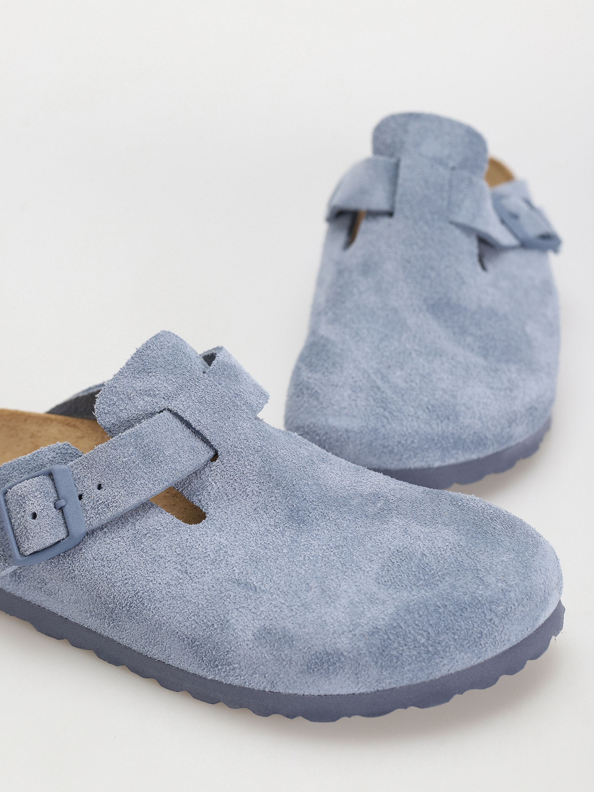 Birkenstock Boston Suede Leather Narrow Wmn Flip-flop papucsok (elemental blue)