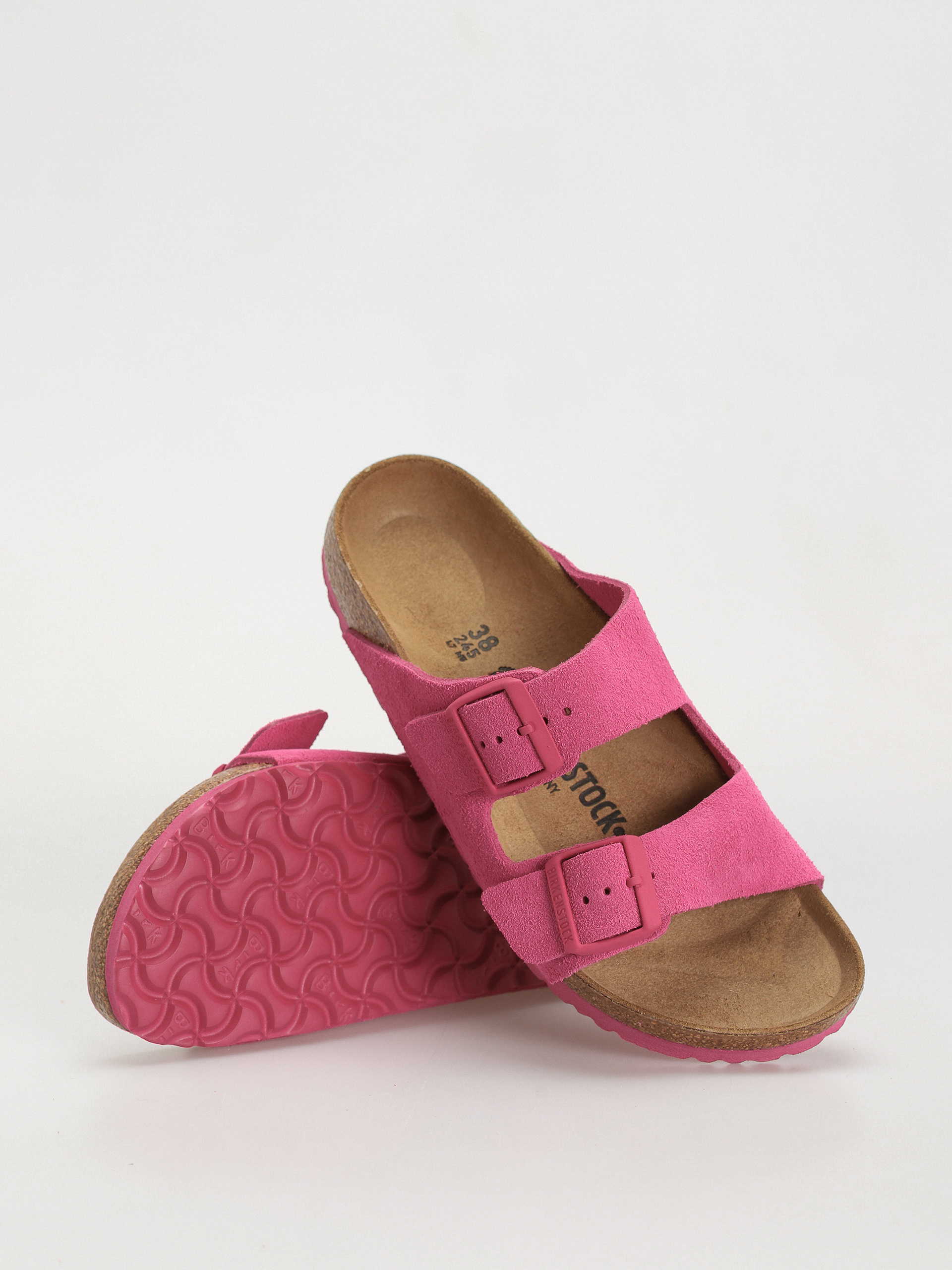 Birkenstock Arizona Suede Leather Narrow Wmn Flip-flop papucsok (fuchsia tulip)