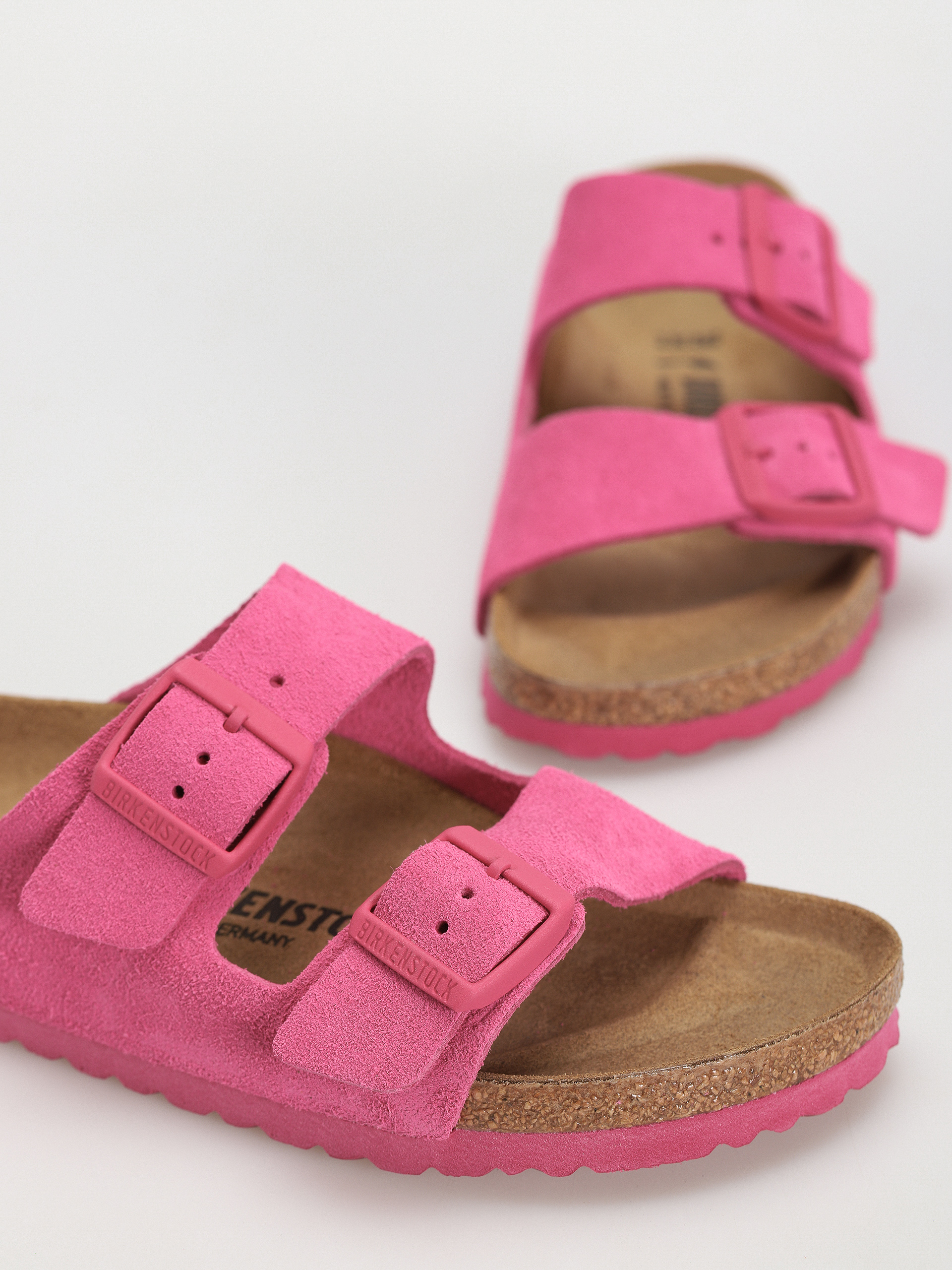 Birkenstock Arizona Suede Leather Narrow Wmn Flip-flop papucsok (fuchsia tulip)