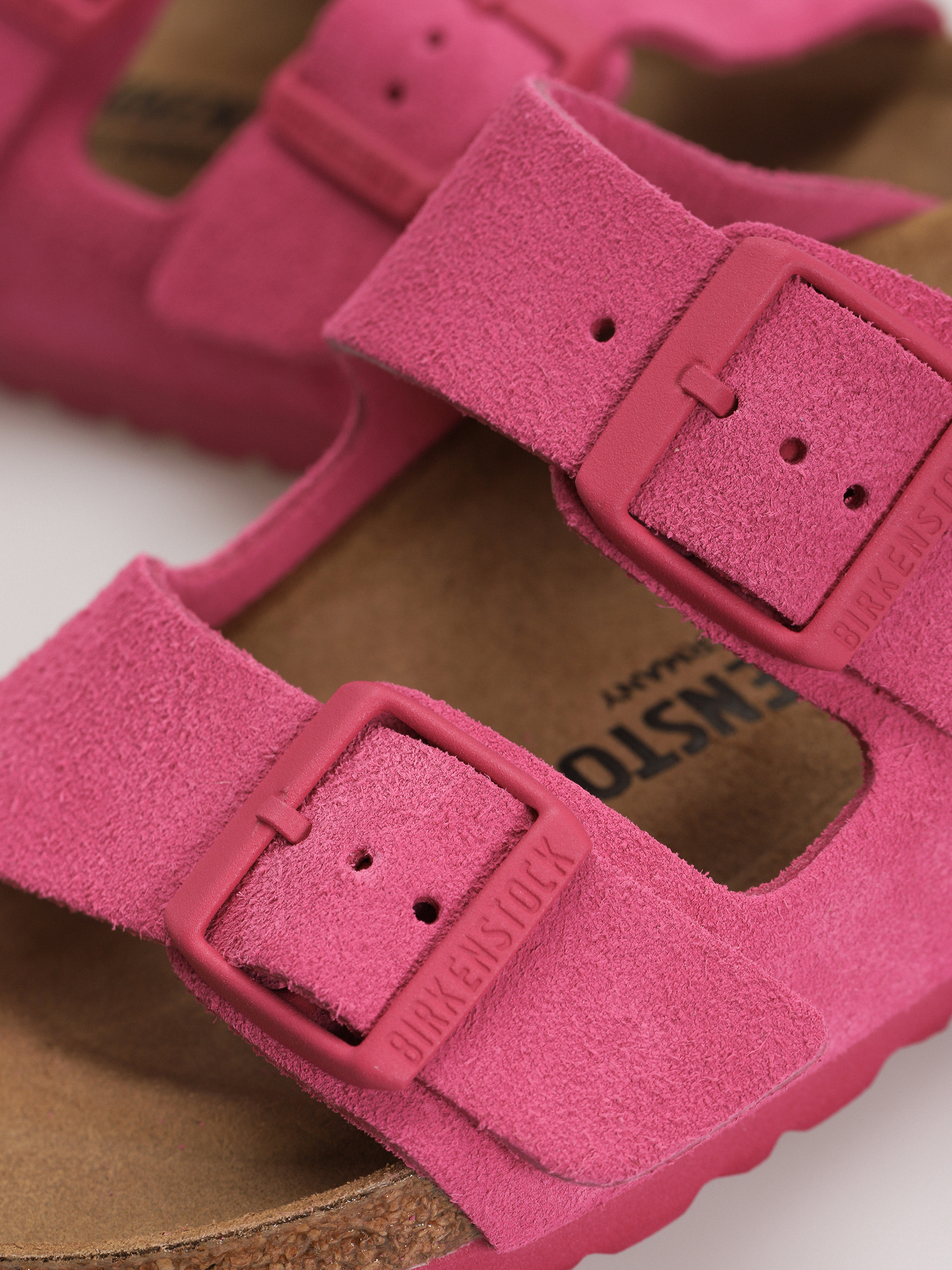 Birkenstock Arizona Suede Leather Narrow Wmn Flip-flop papucsok (fuchsia tulip)