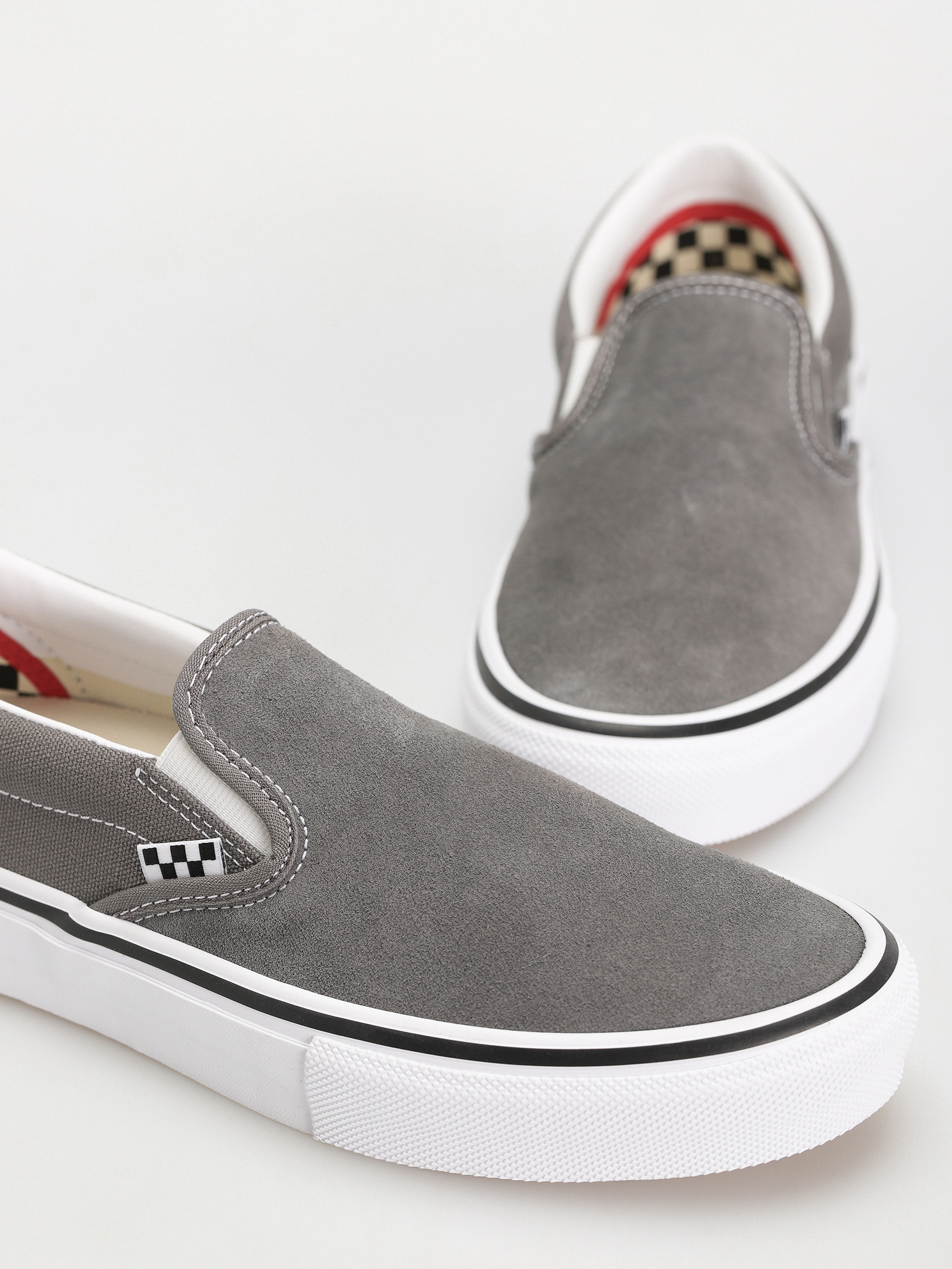 Vans Skate Slip On Cipők (pewter/white)