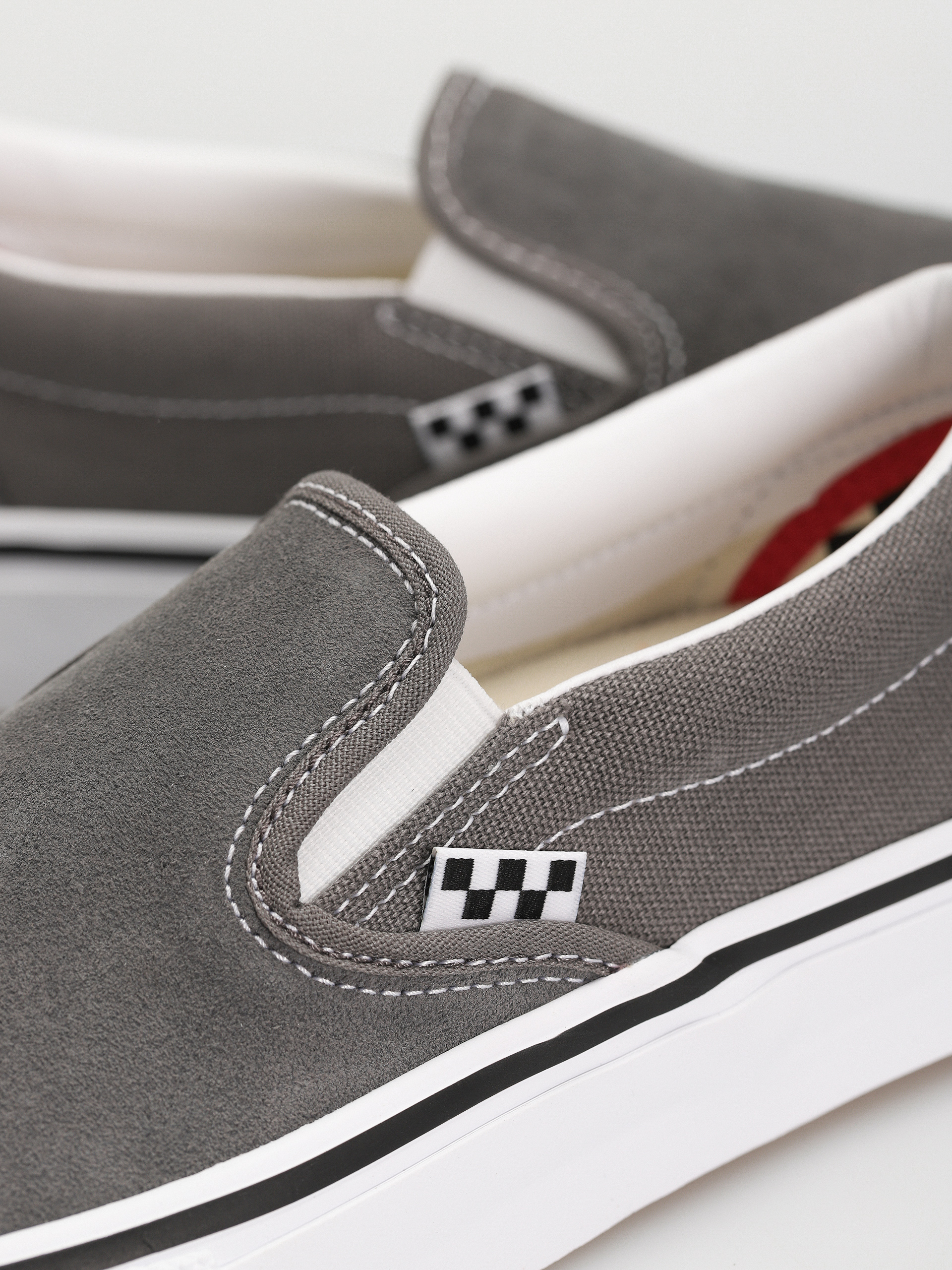 Vans Skate Slip On Cipők (pewter/white)