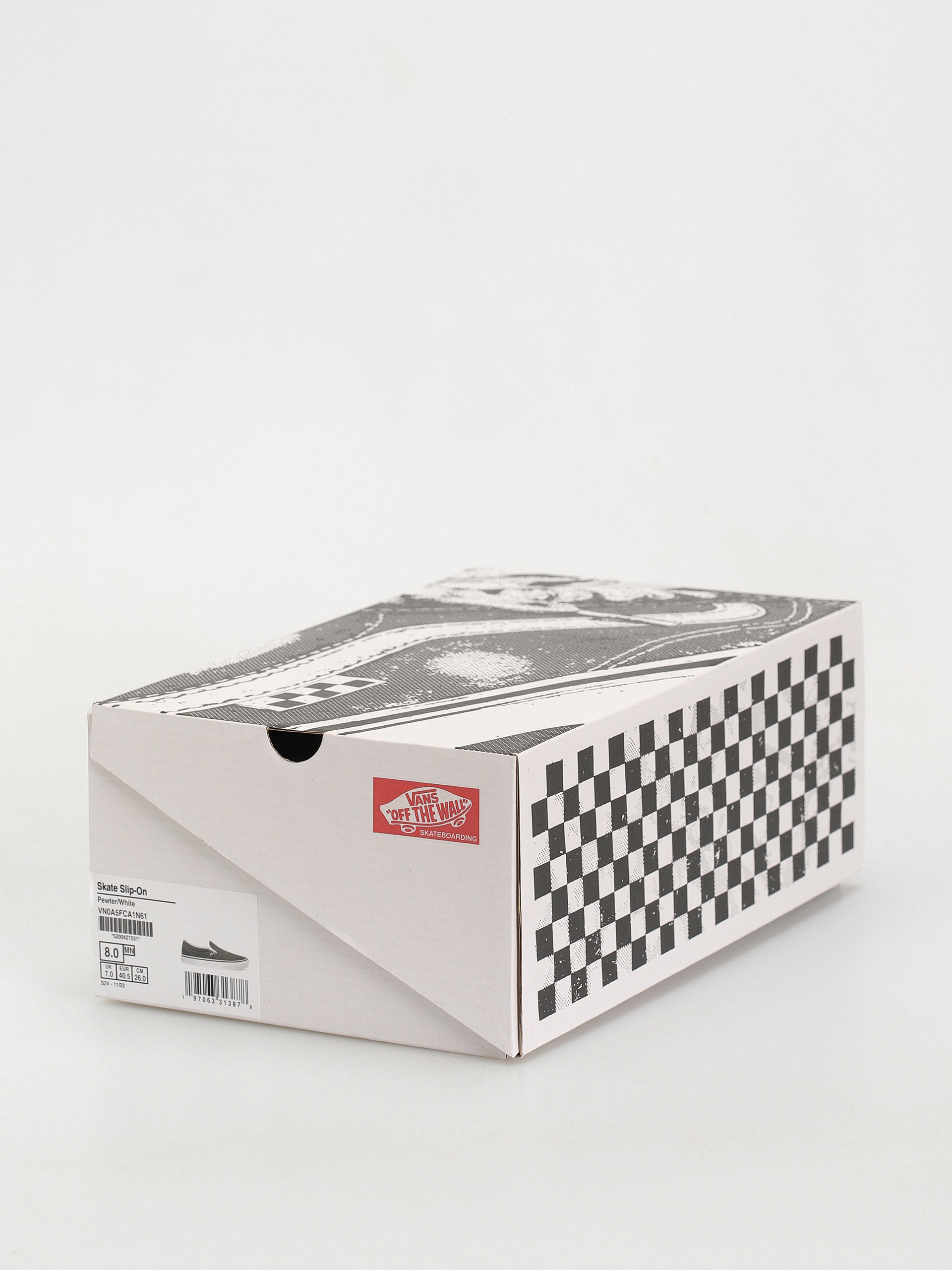 Vans Skate Slip On Cipők (pewter/white)