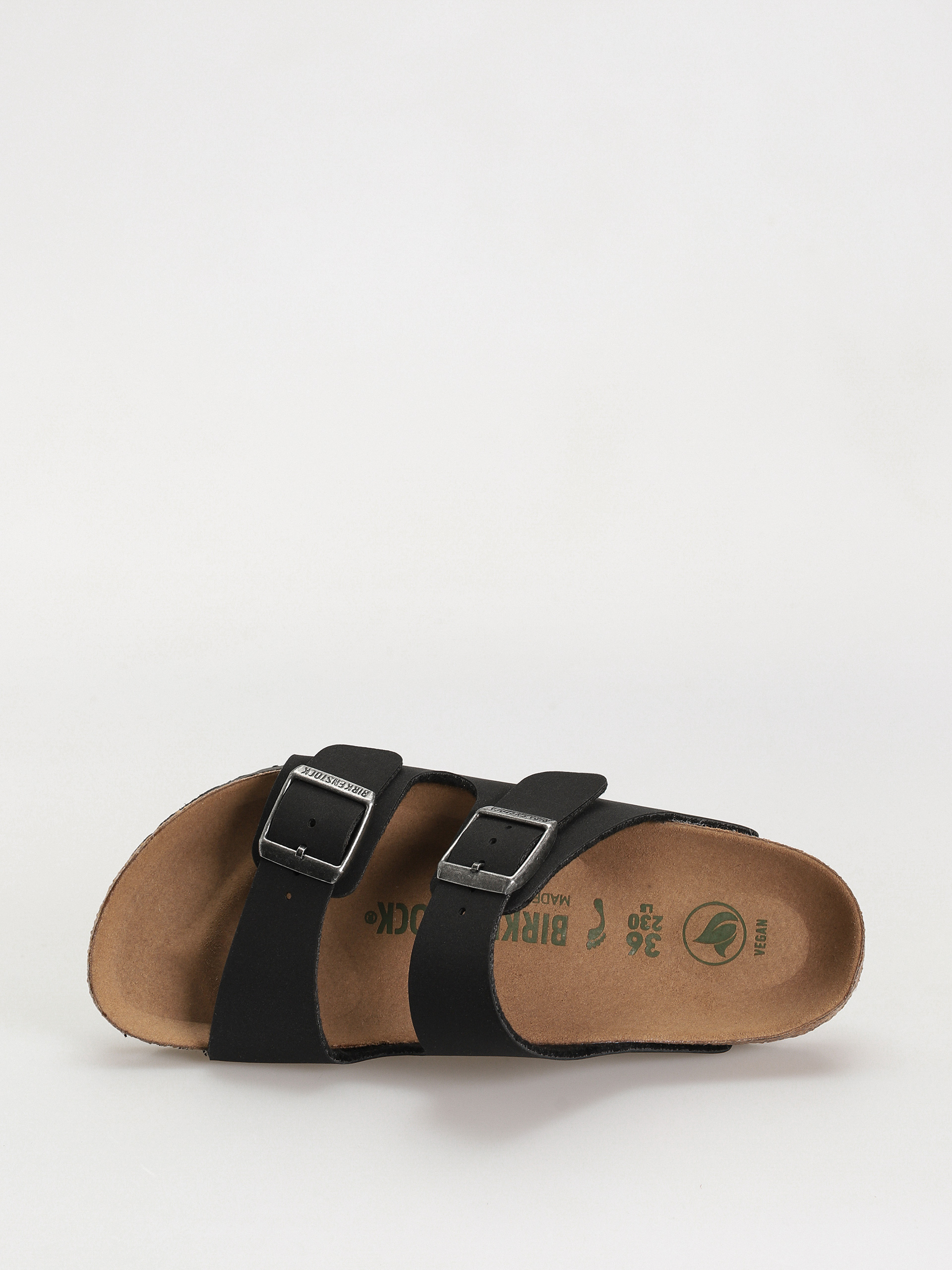 Birkenstock Arizona Birko Flor Nubuck Narrow Wmn Flip-flop papucsok (black)