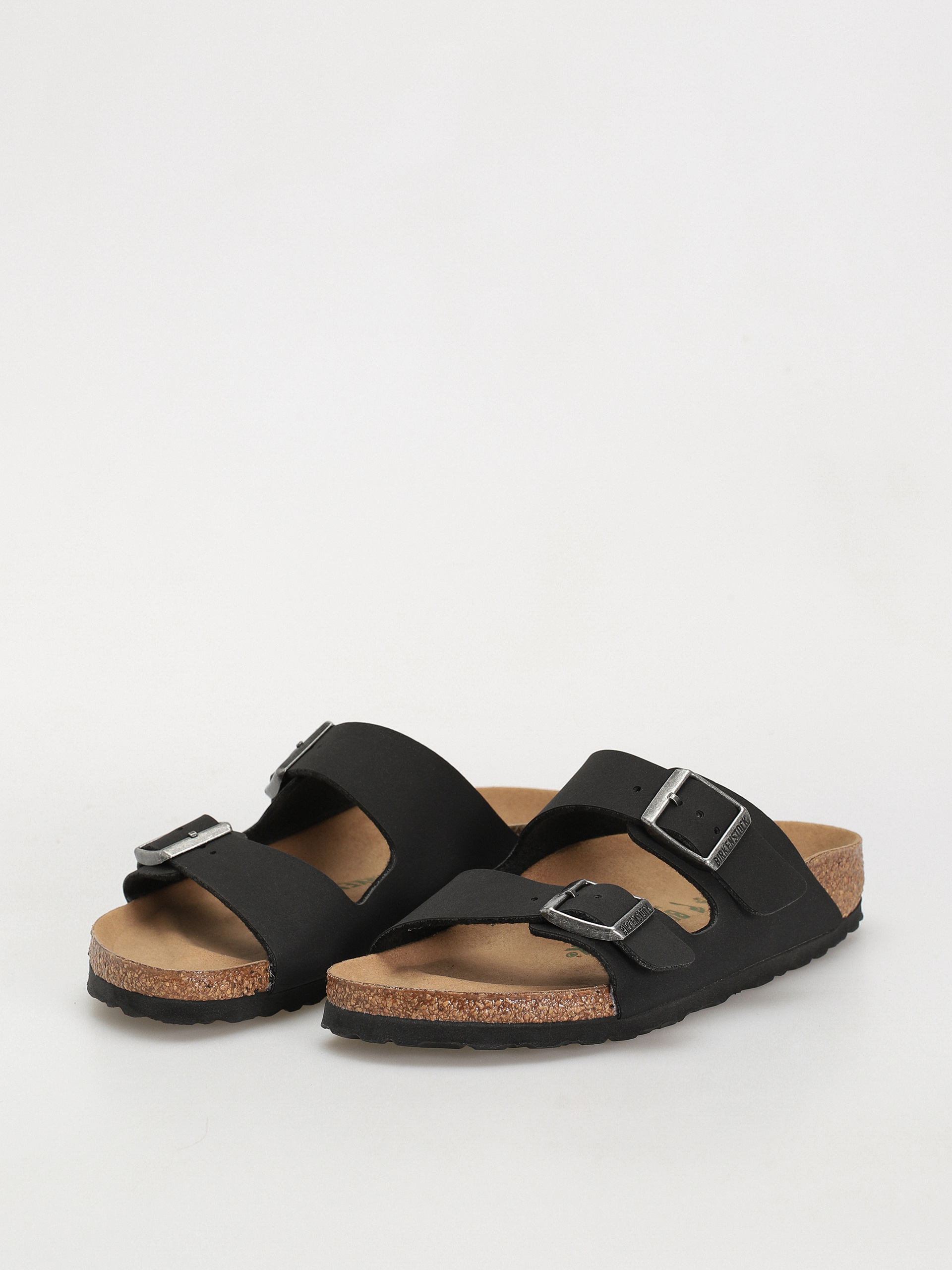 Birkenstock Arizona Birko Flor Nubuck Narrow Wmn Flip-flop papucsok (black)