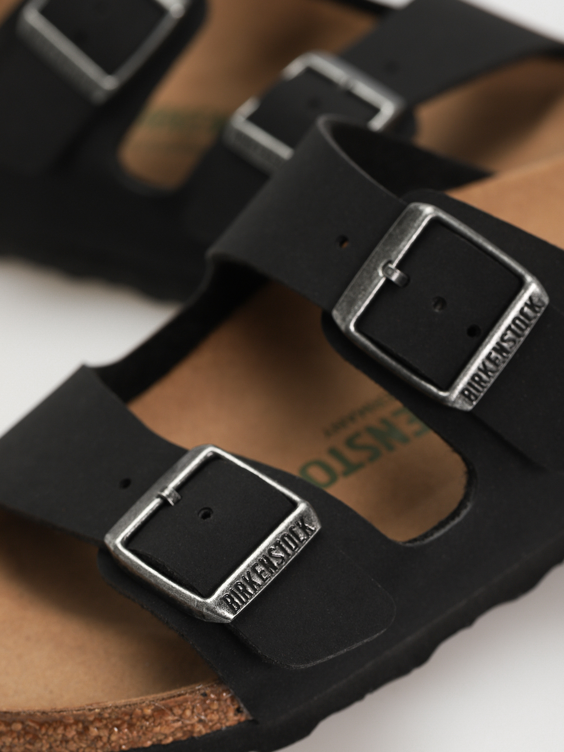 Birkenstock Arizona Birko Flor Nubuck Narrow Wmn Flip-flop papucsok (black)