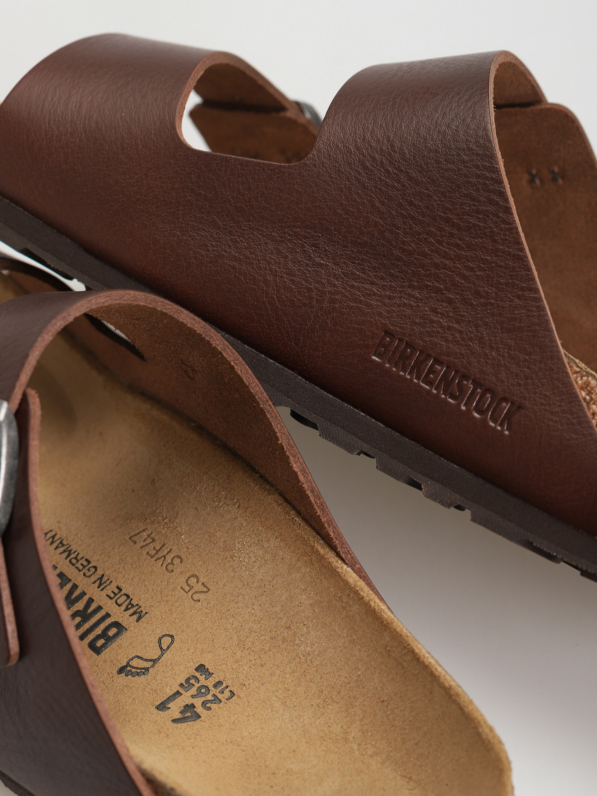 Birkenstock Arizona Grip Natural Leather Regular Flip-flop papucsok (vintage wood roast)