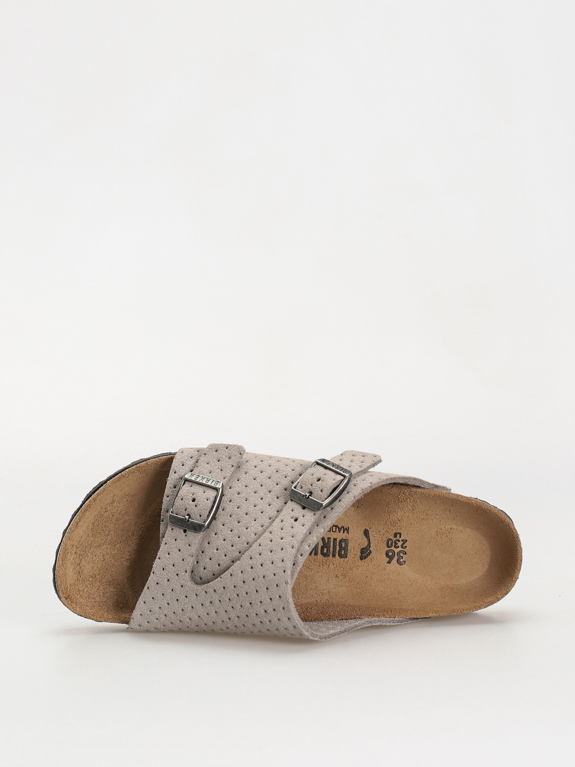Birkenstock Zurich Suede Embossed Narrow Wmn Flip-flop papucsok (emboss dots stone coin)