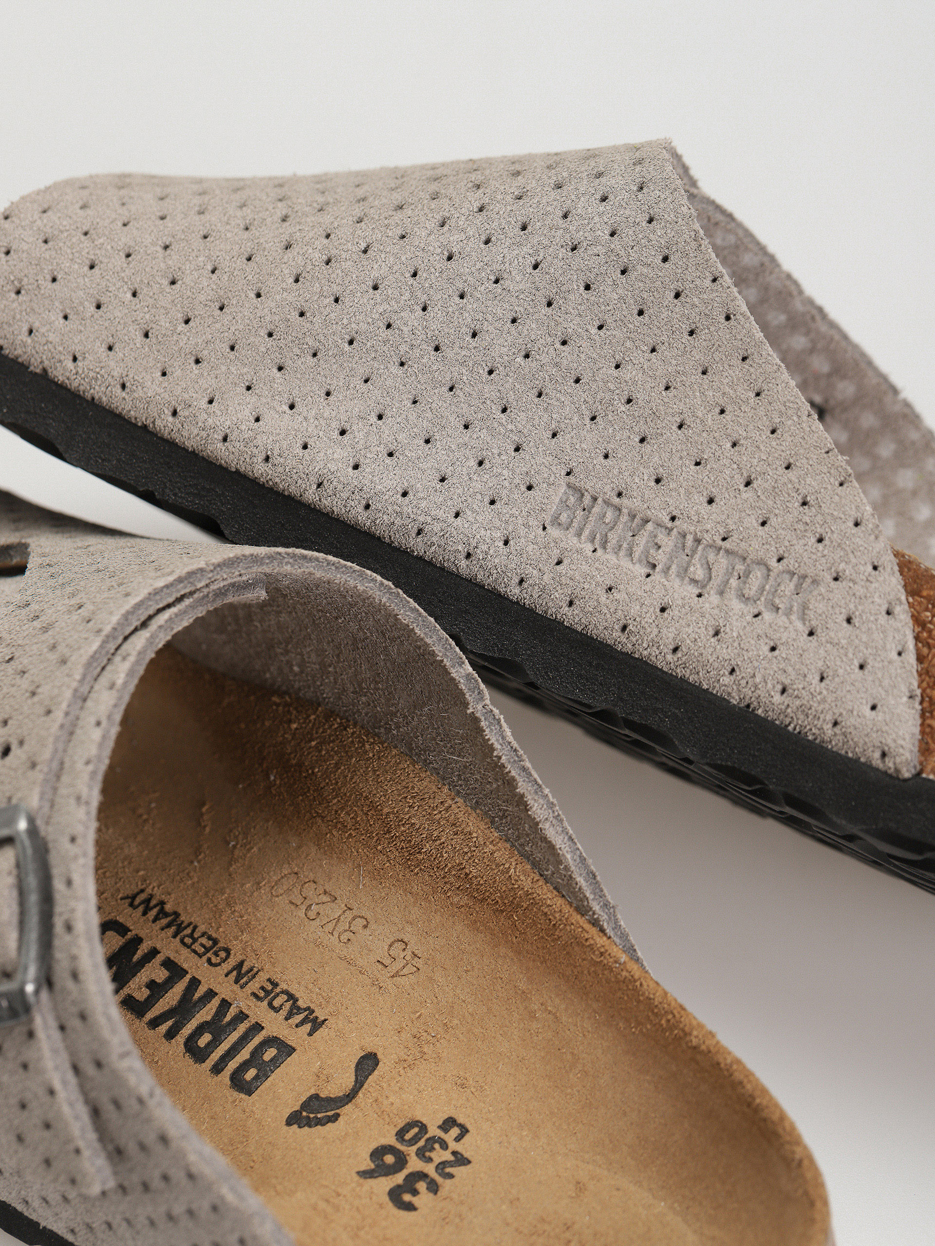 Birkenstock Zurich Suede Embossed Narrow Wmn Flip-flop papucsok (emboss dots stone coin)